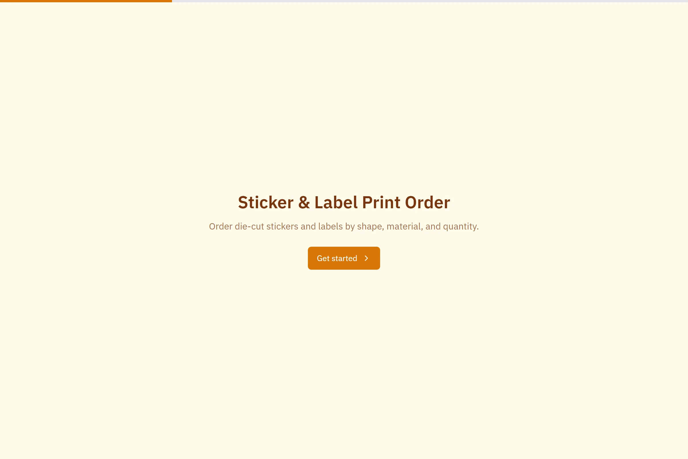 Sticker & Label Print Order template preview