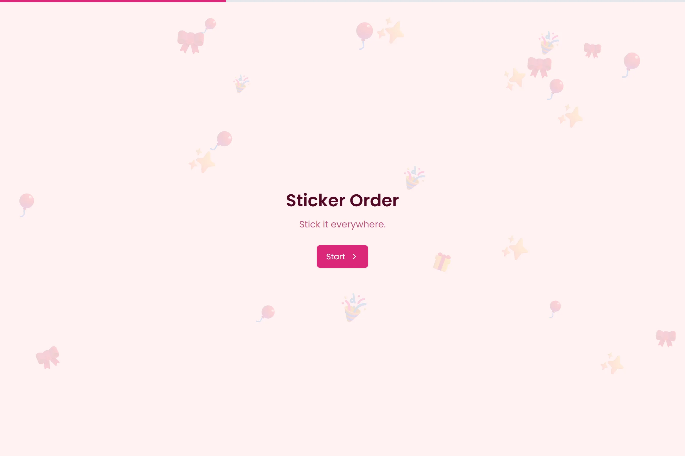 Sticker Order template preview
