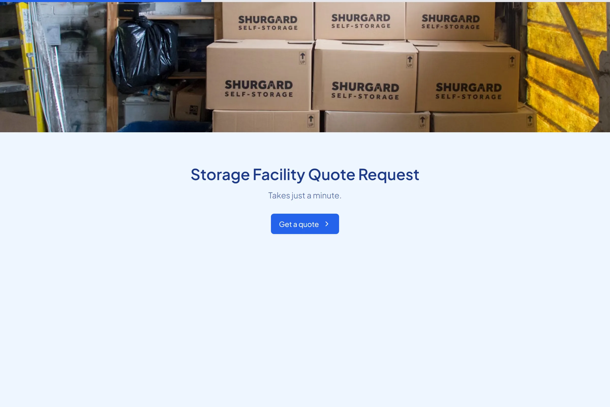Storage Facility Quote Request template preview