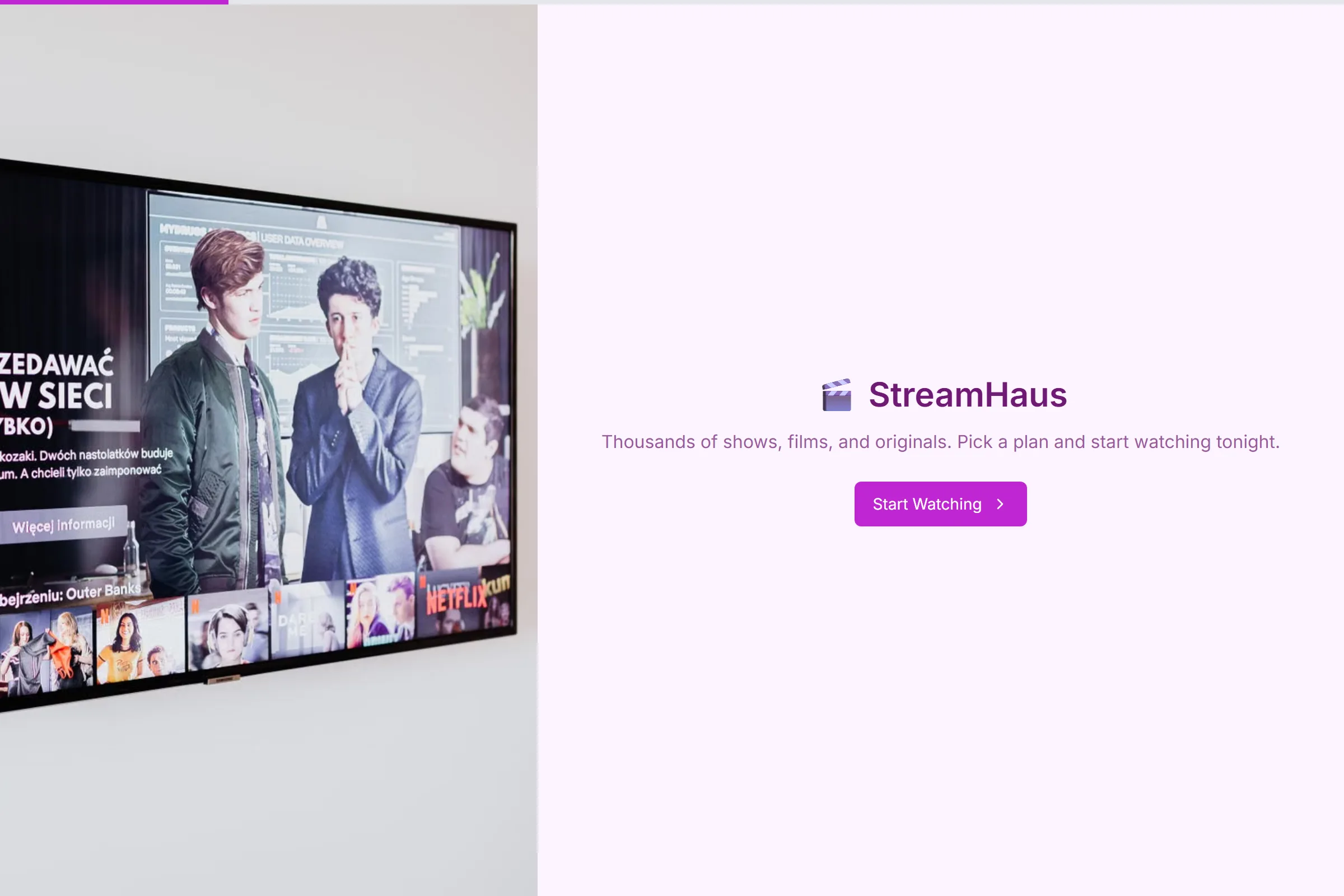 StreamHaus Content Membership template preview