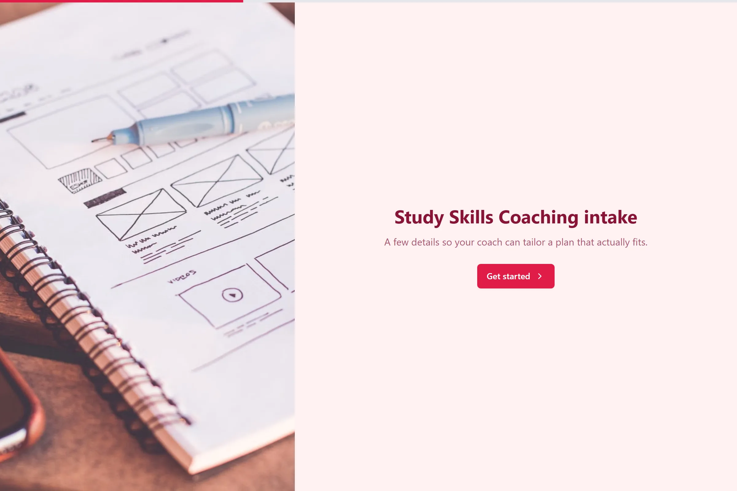 Study Skills Coaching Intake template preview