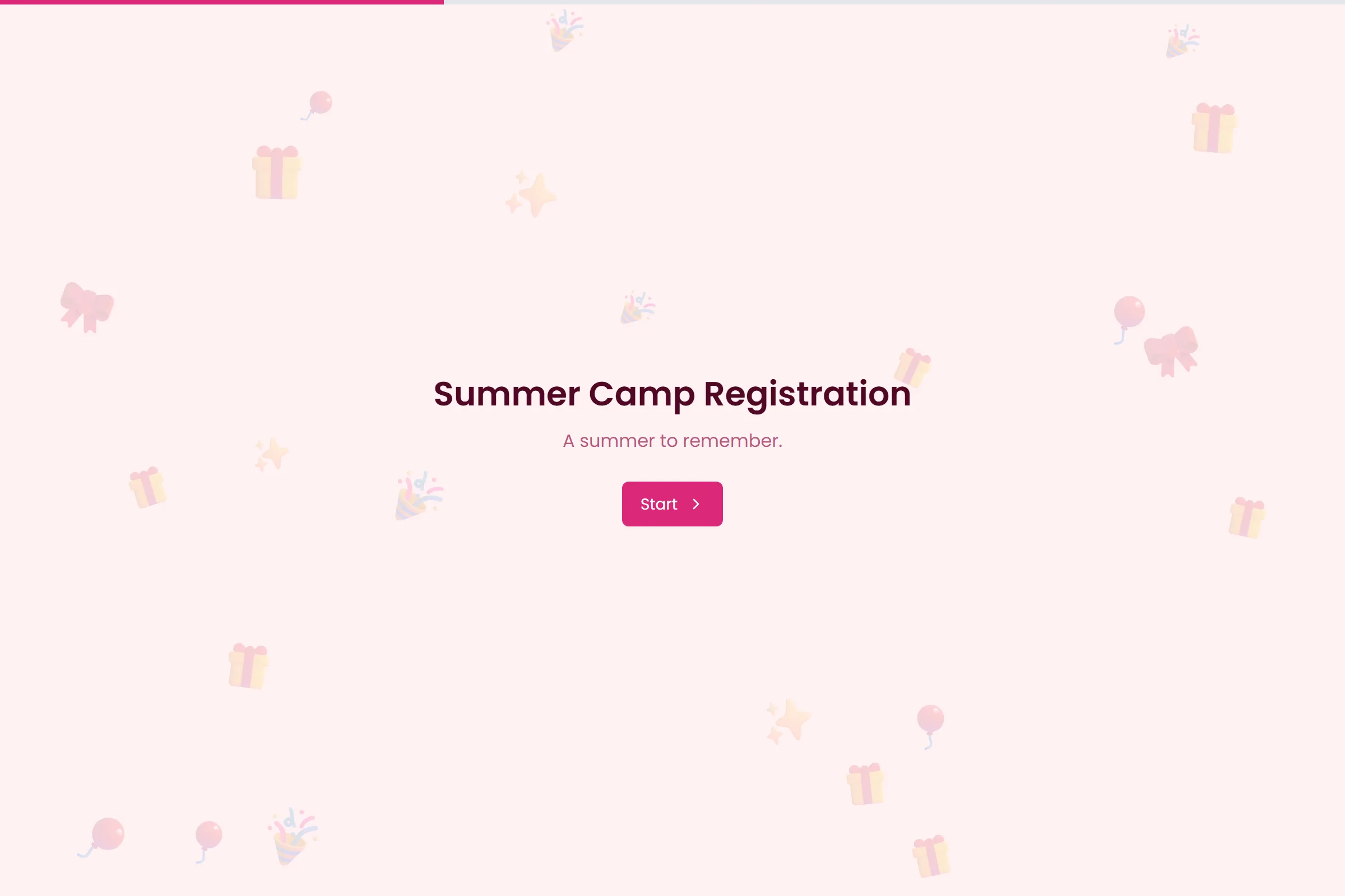 Summer Camp Registration template preview