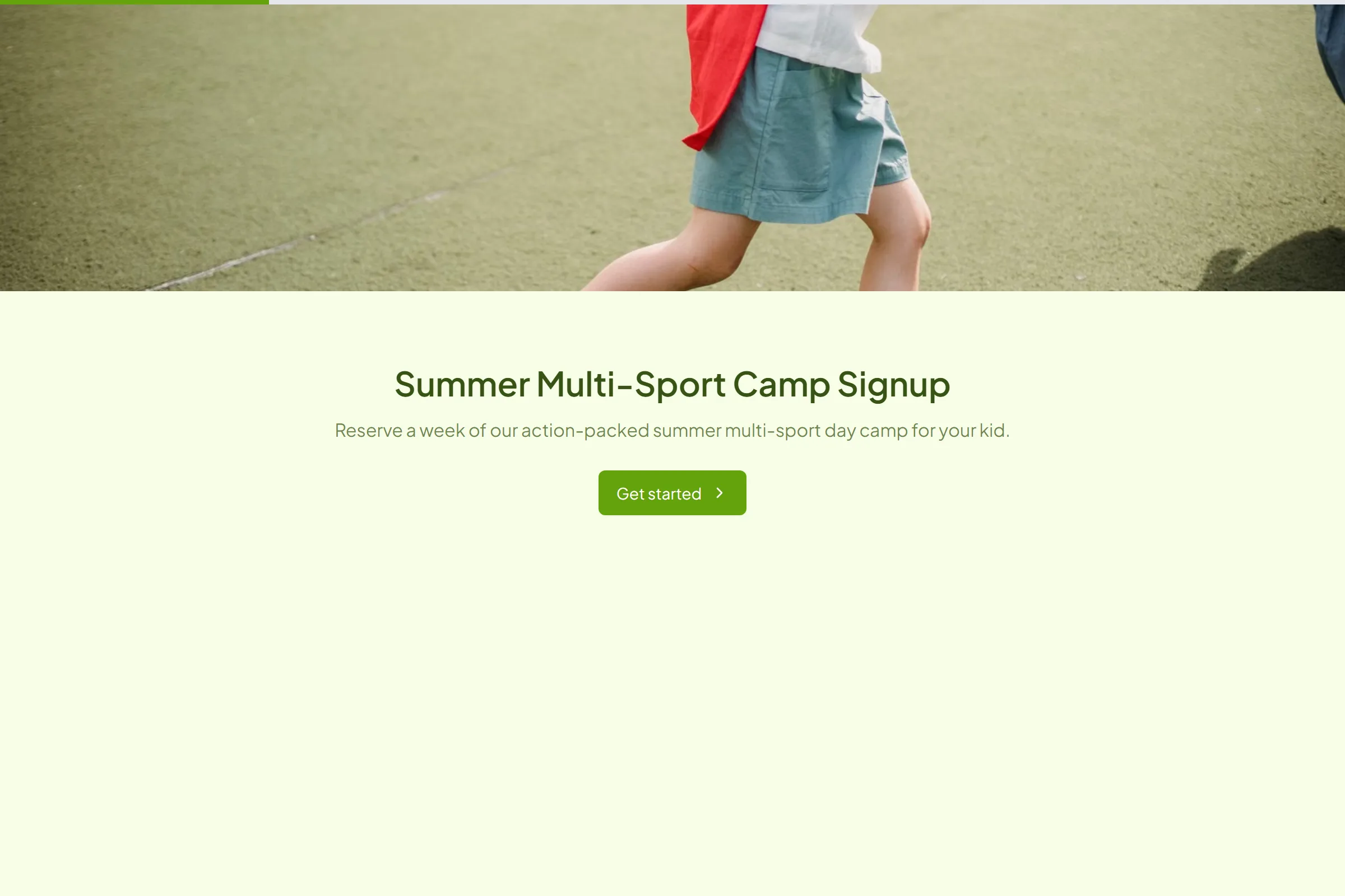 Summer Multi-Sport Camp Signup template preview