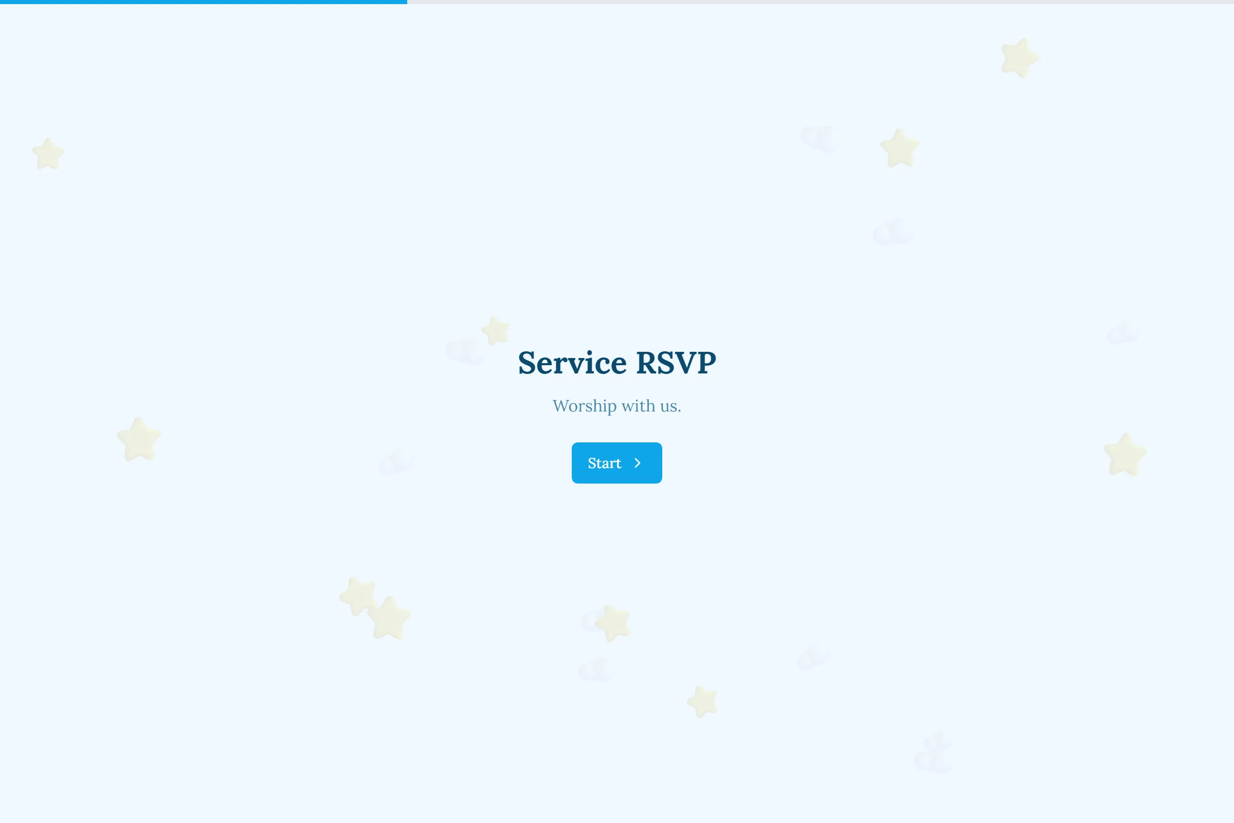 Service RSVP template preview