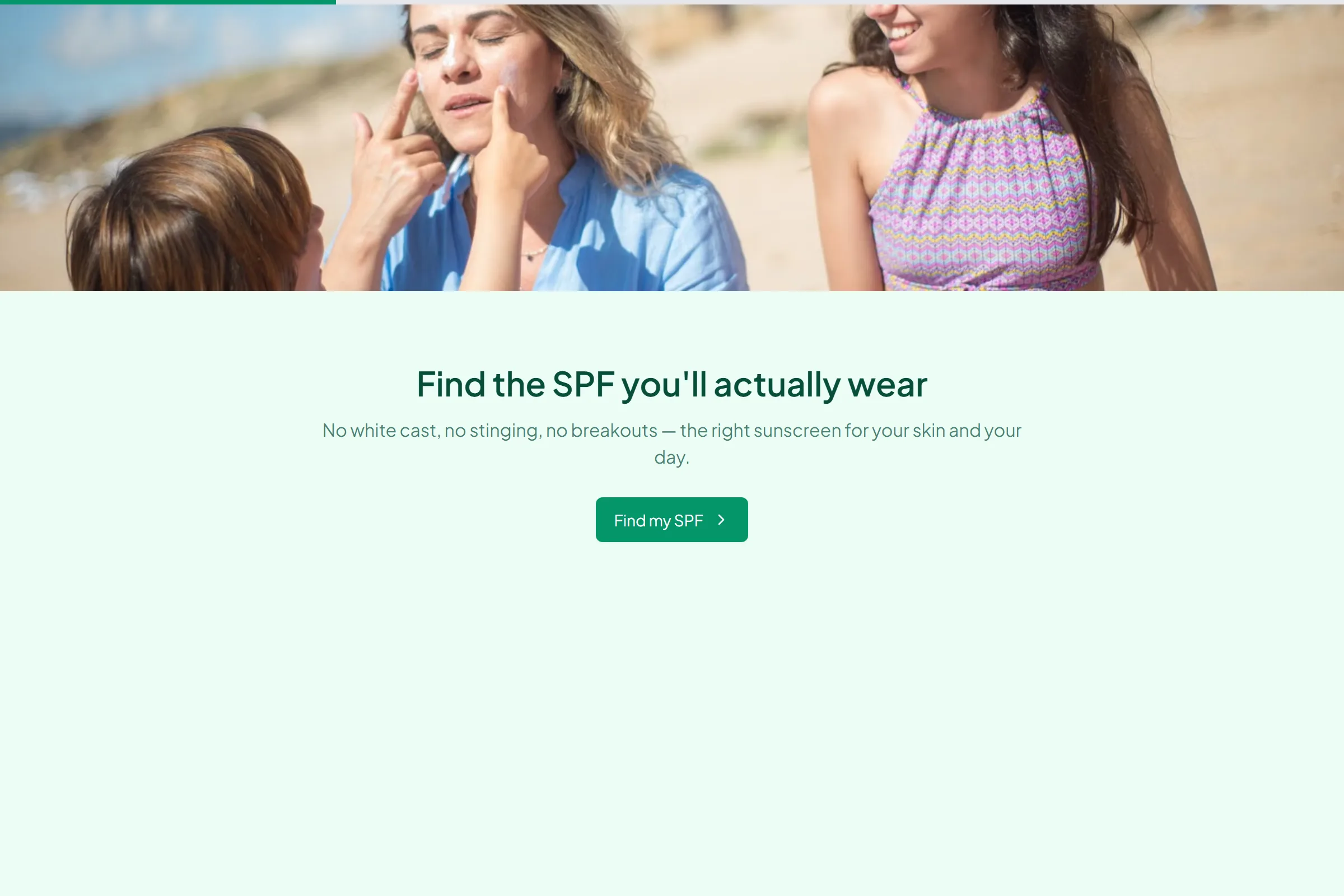 Sunscreen & SPF Finder template preview
