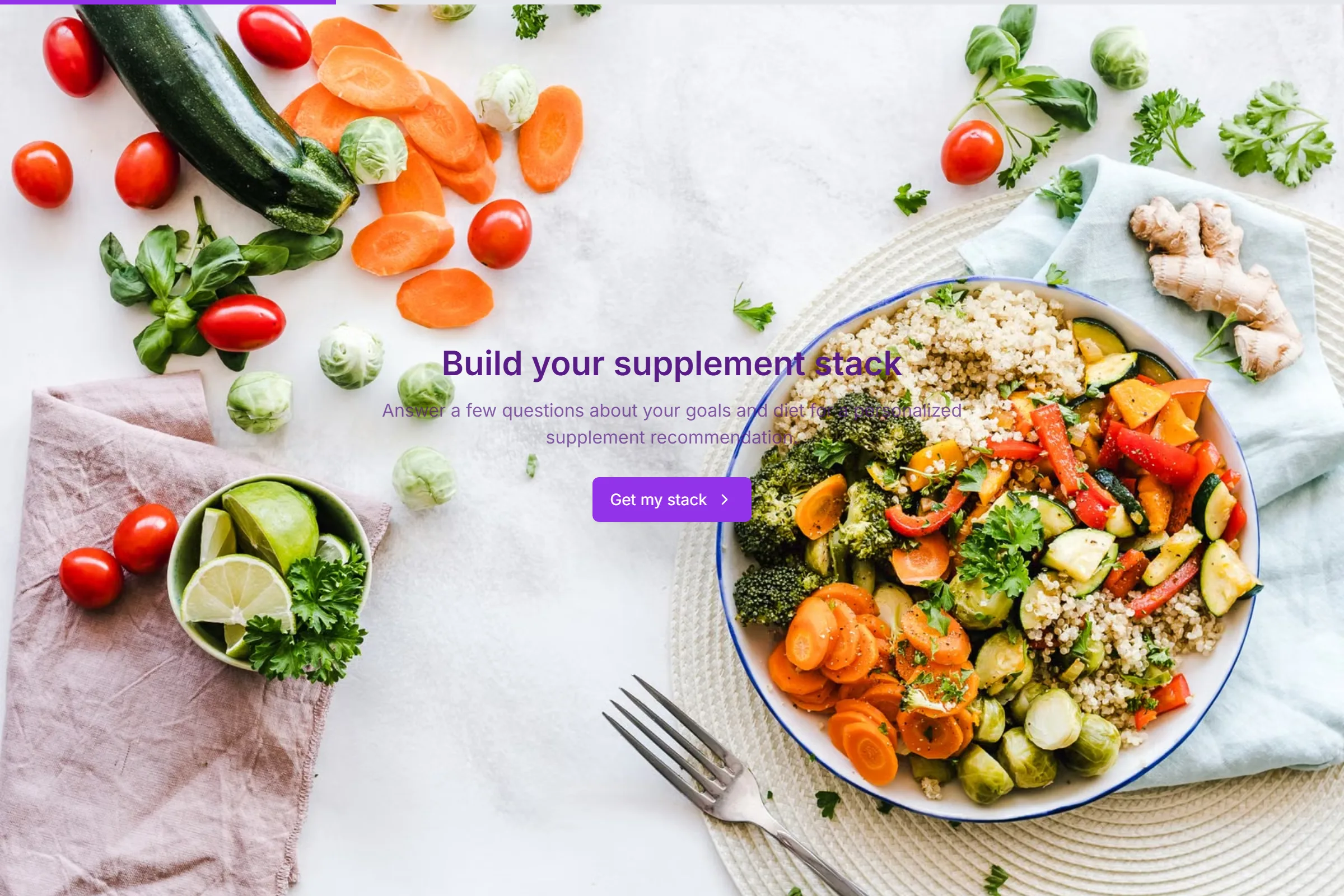 Supplement Stack Recommender template preview