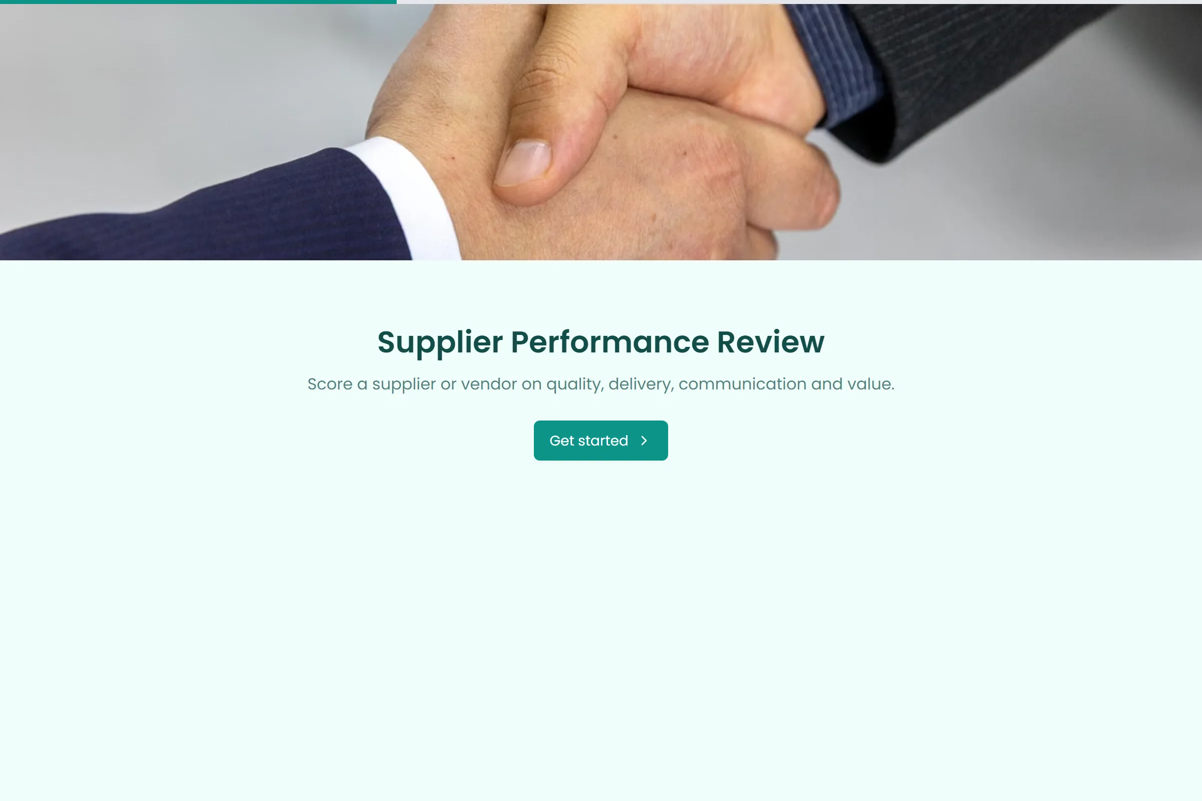 Supplier Performance Review template preview