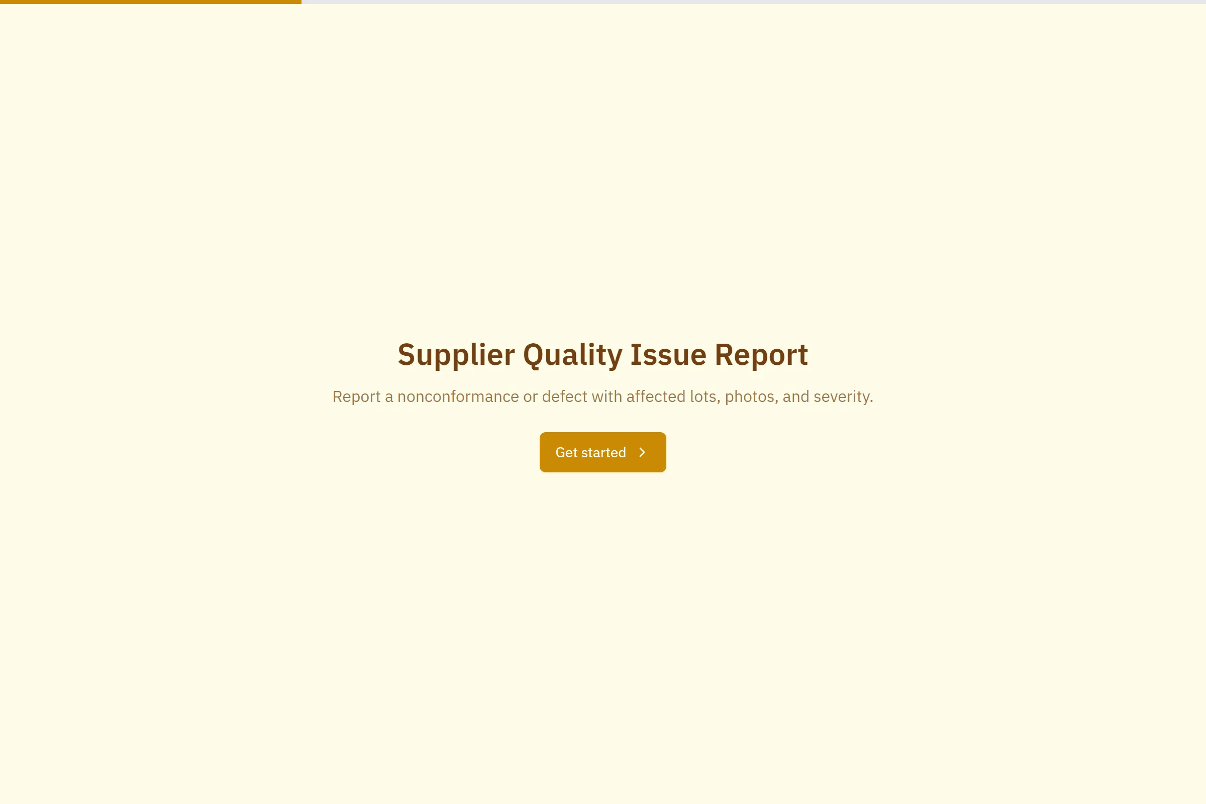 Supplier Quality Issue Report template preview