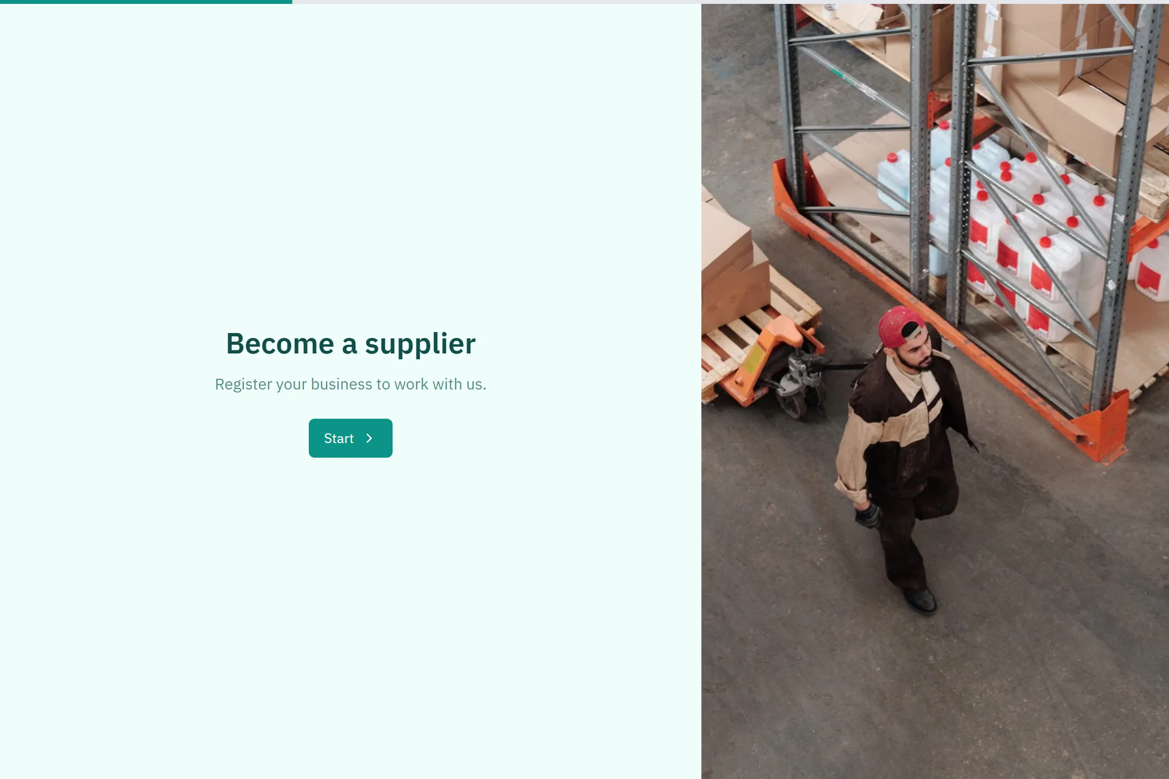Supplier Registration template preview