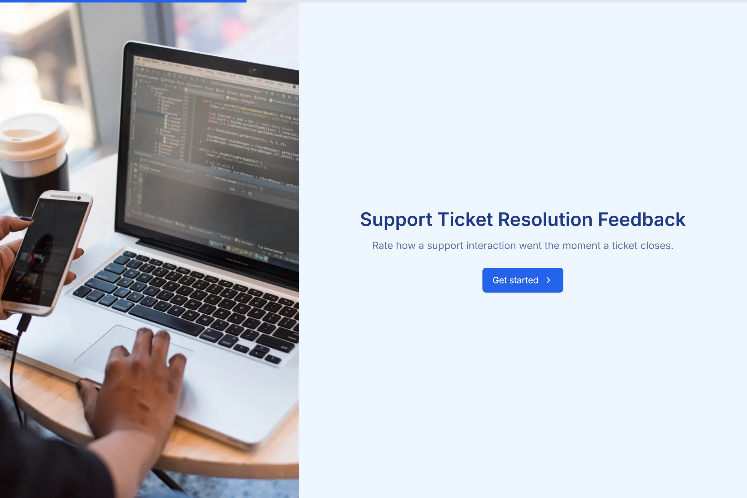 Support Ticket Resolution Feedback template preview