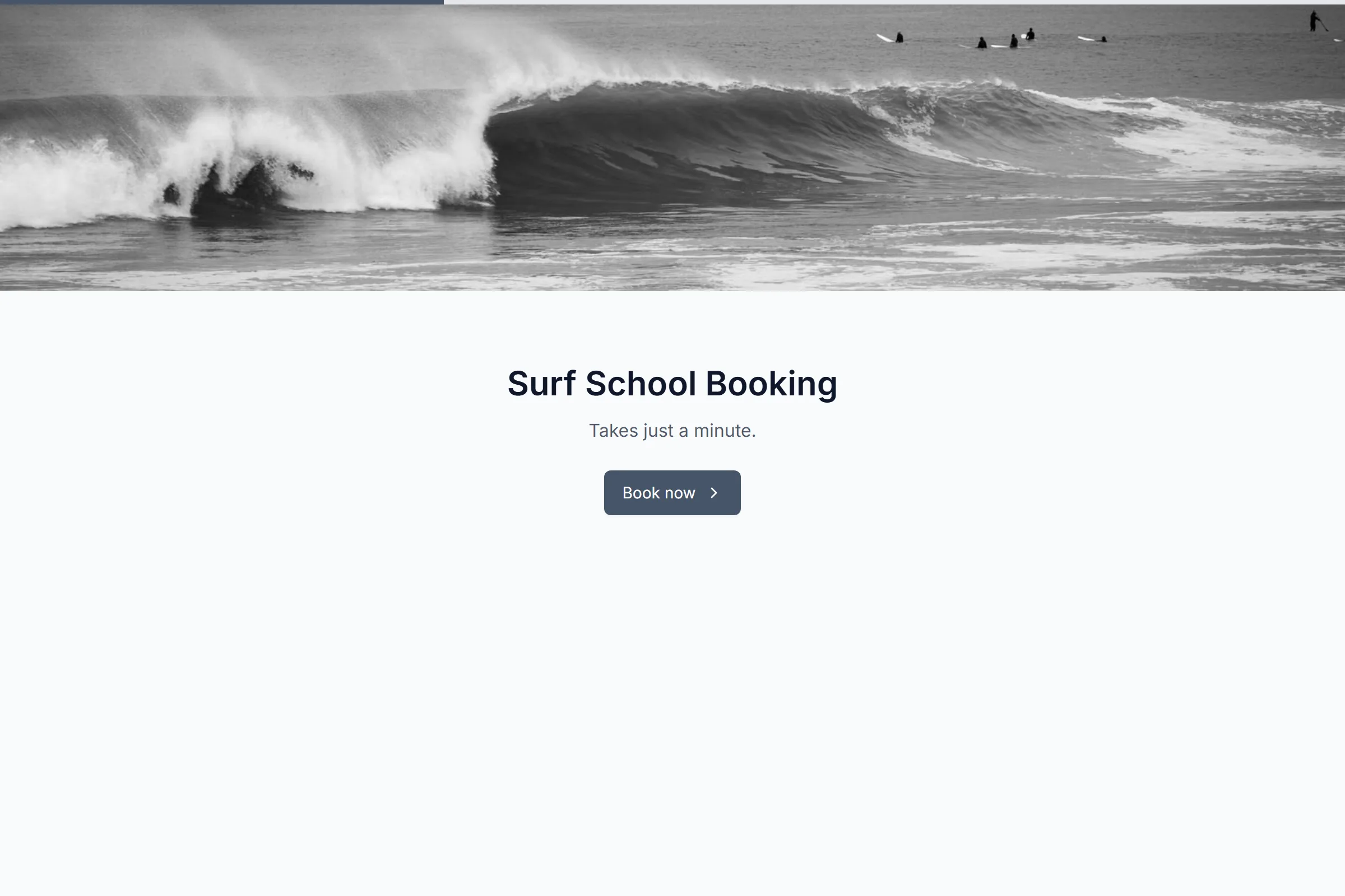 Surf School Booking template preview