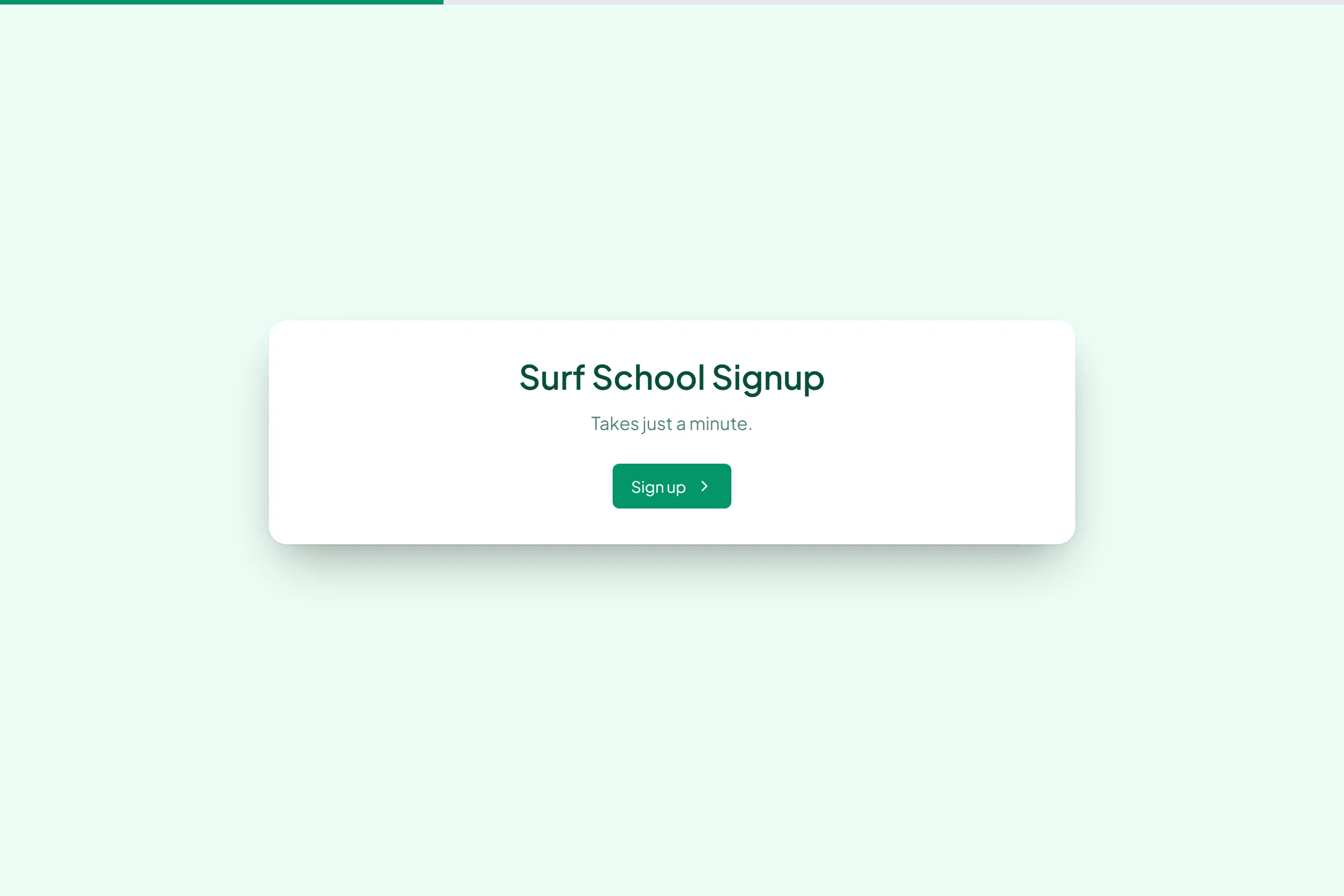 Surf School Signup template preview