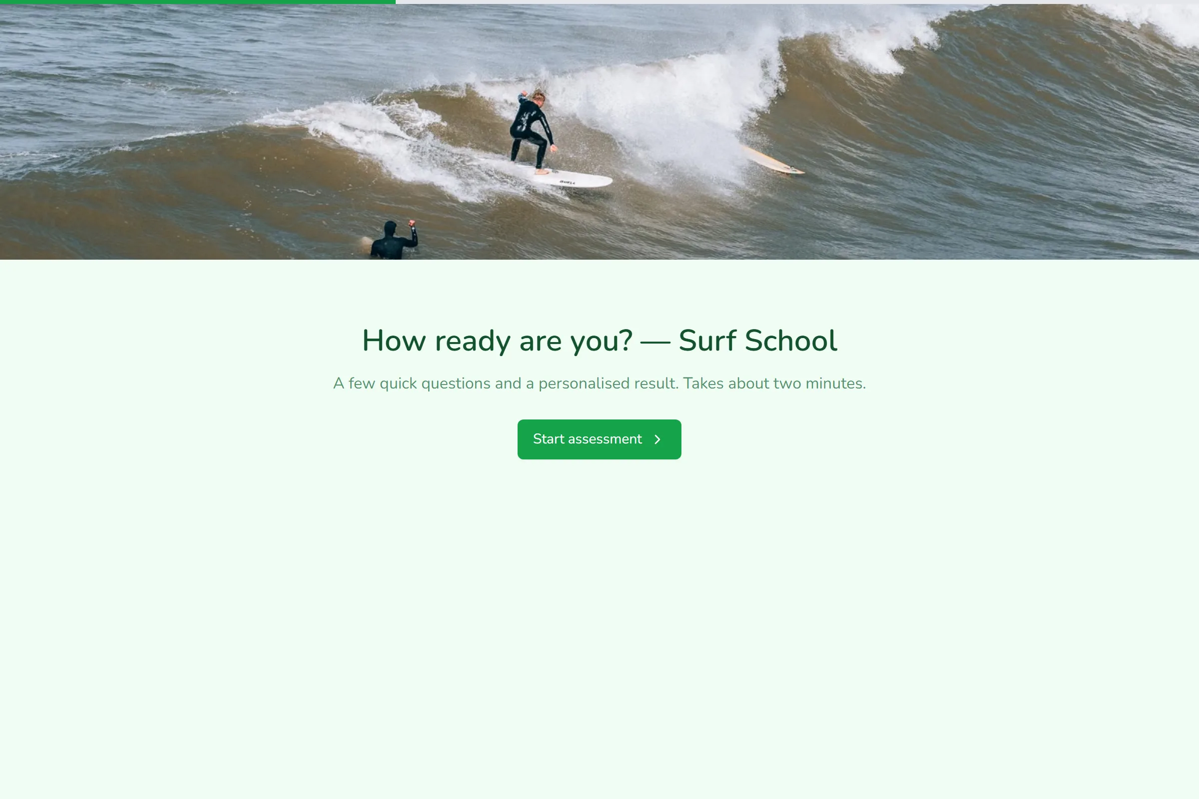 Surf School Skills & Goals Assessment template preview