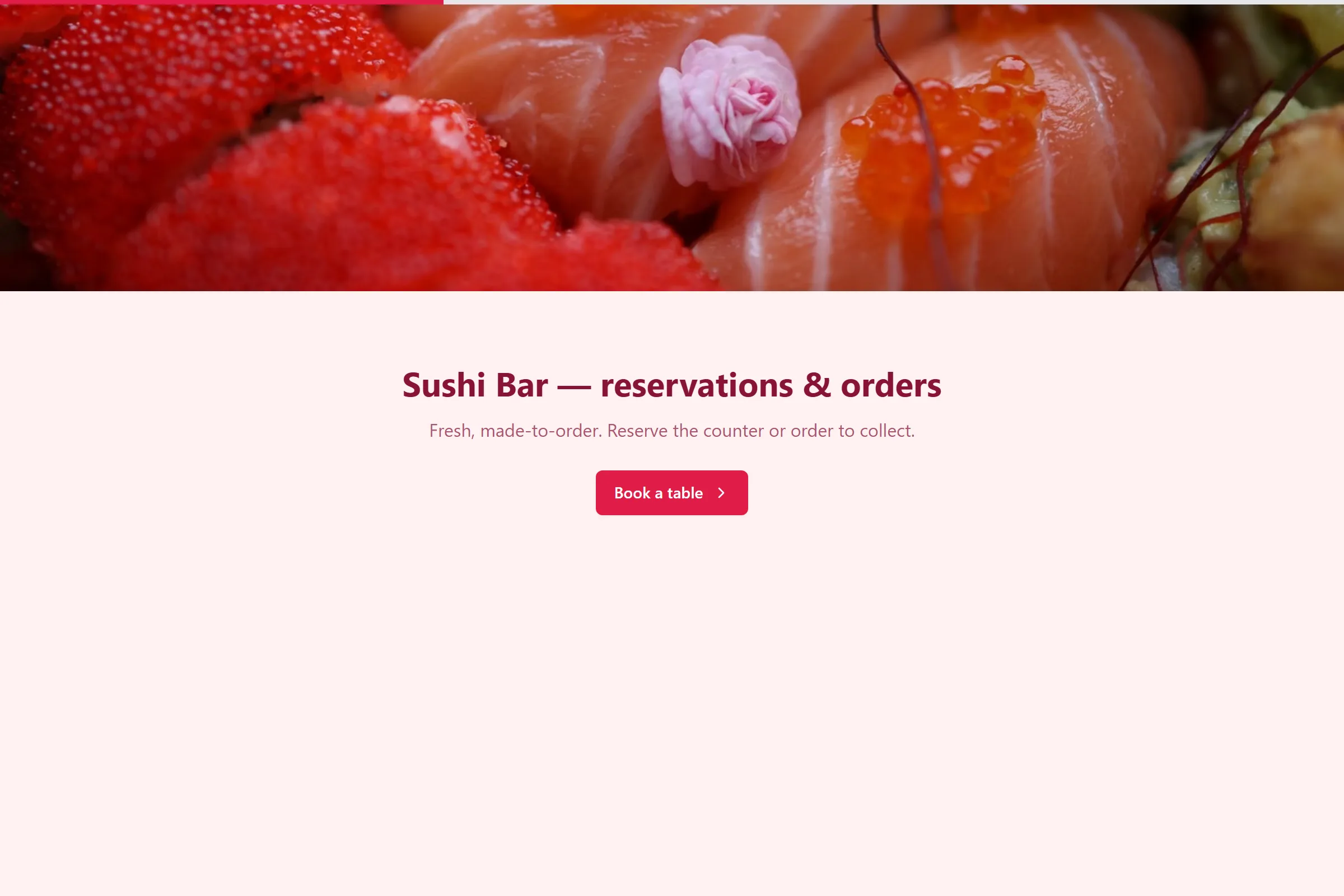 Sushi Bar template preview