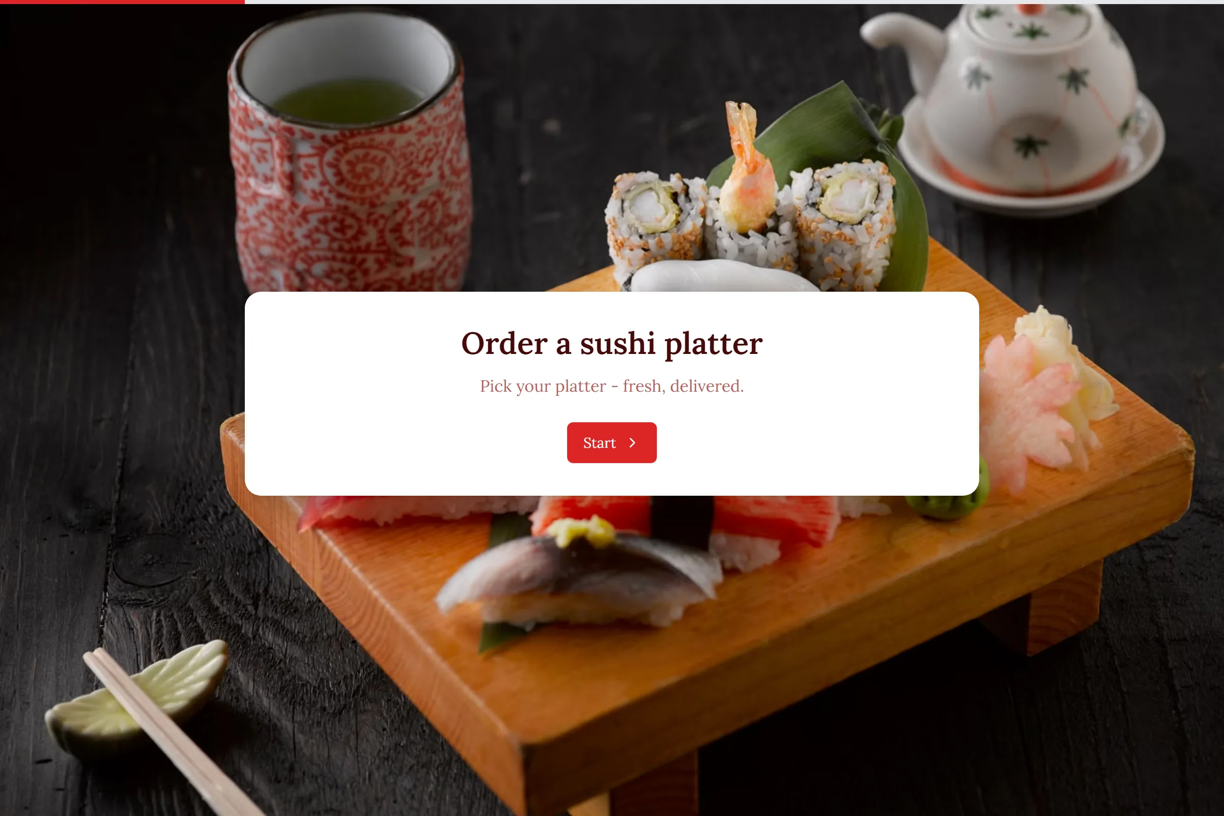 Sushi Platter Order template preview