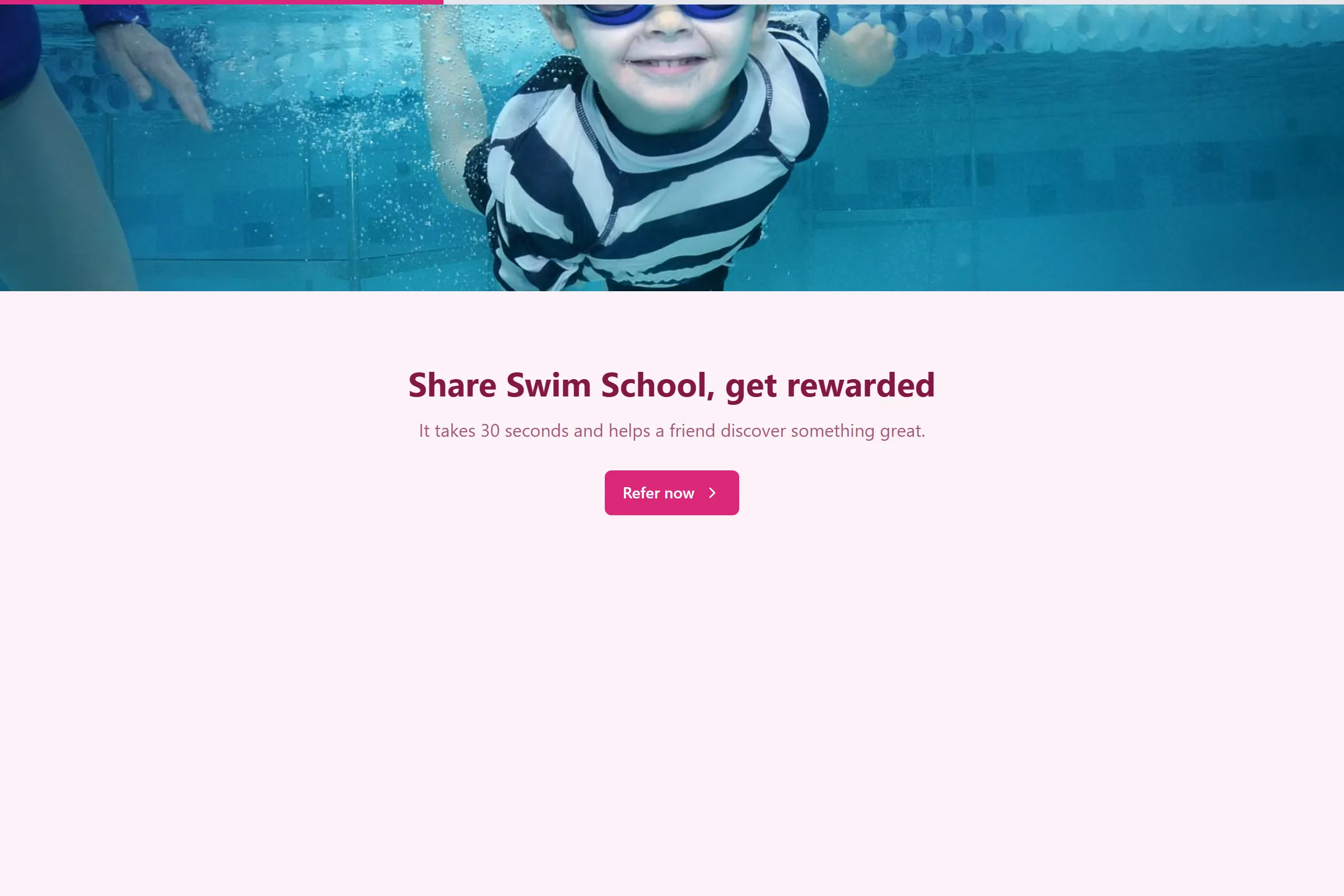 Swim School Referral Form template preview