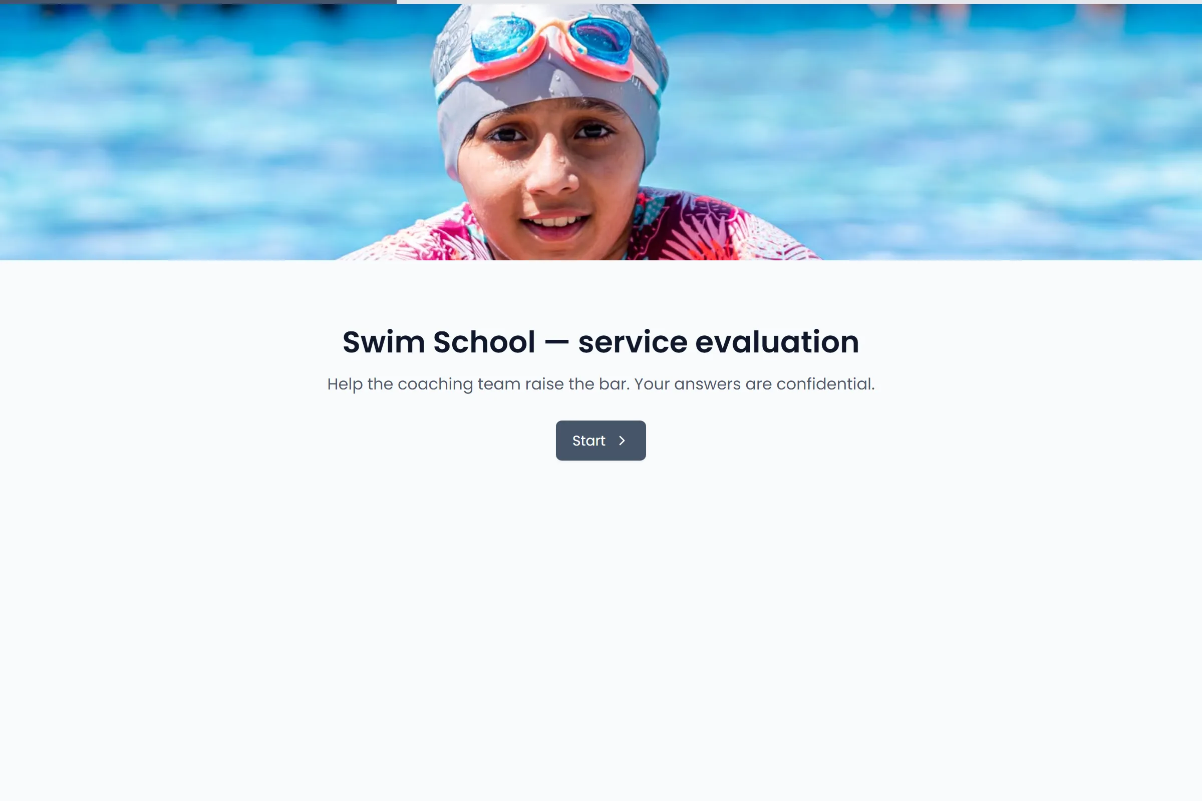 Swim School Service Evaluation template preview