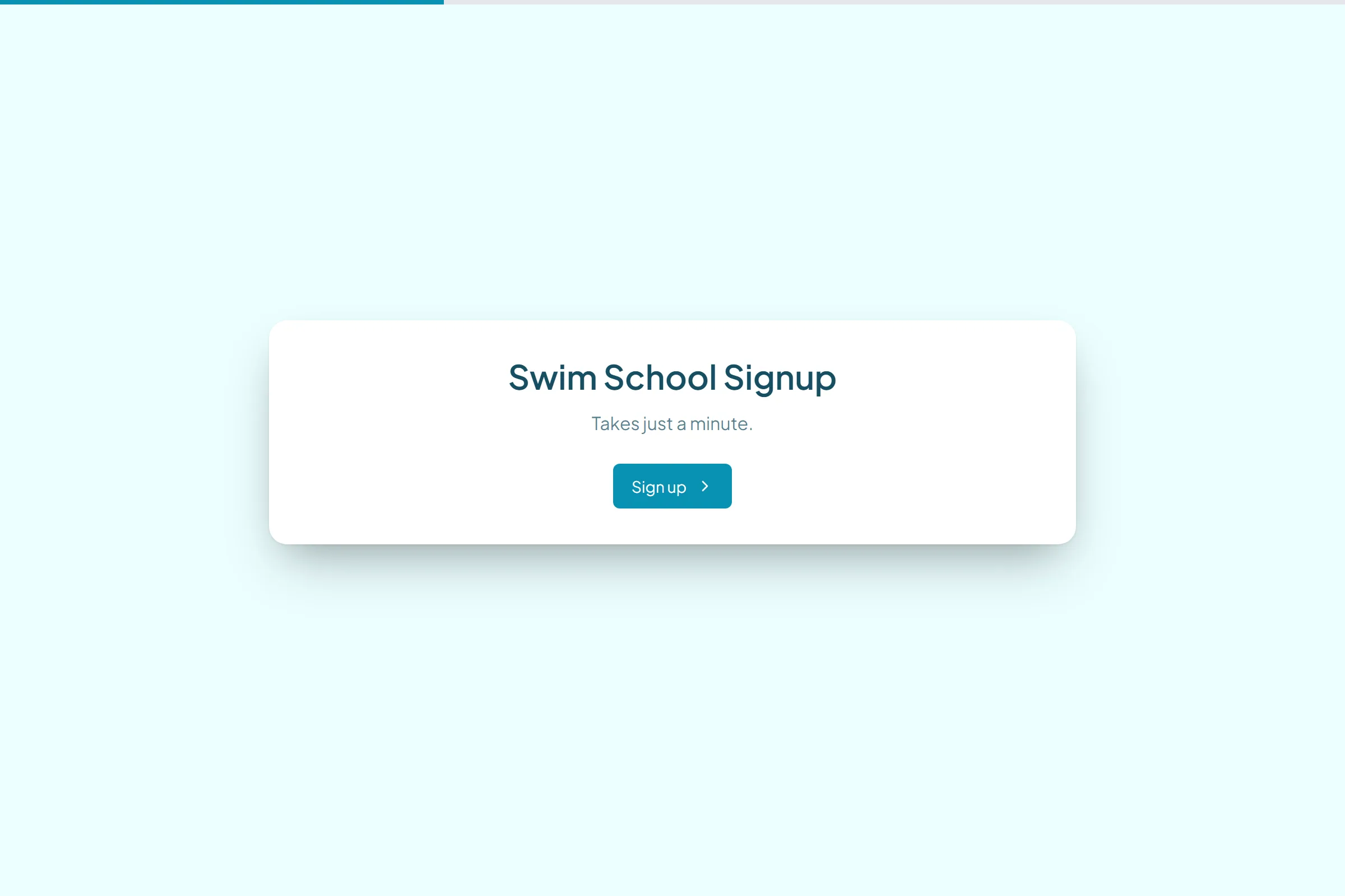 Swim School Signup template preview