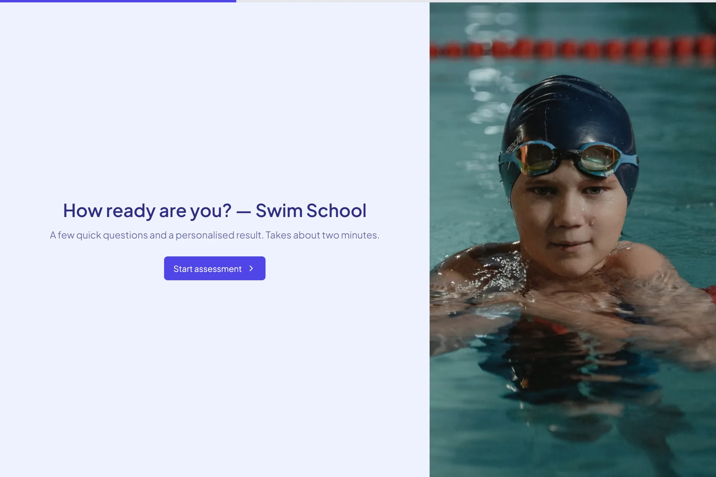 Swim School Skills & Goals Assessment template preview