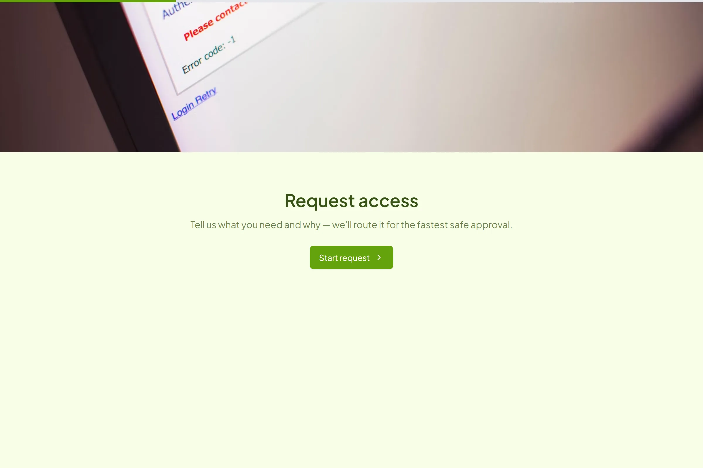 System Access Provisioning Request preview