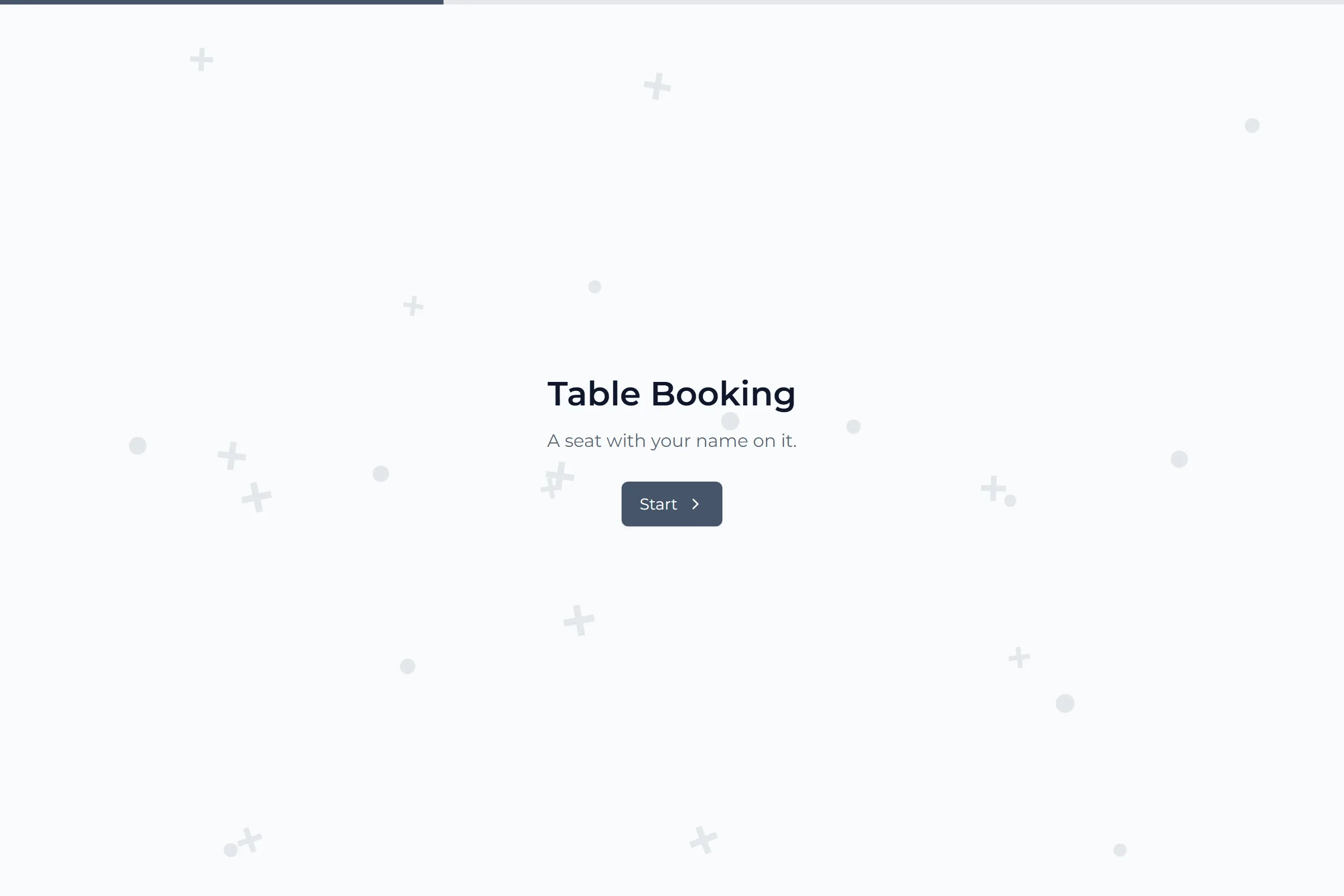 Table Booking template preview