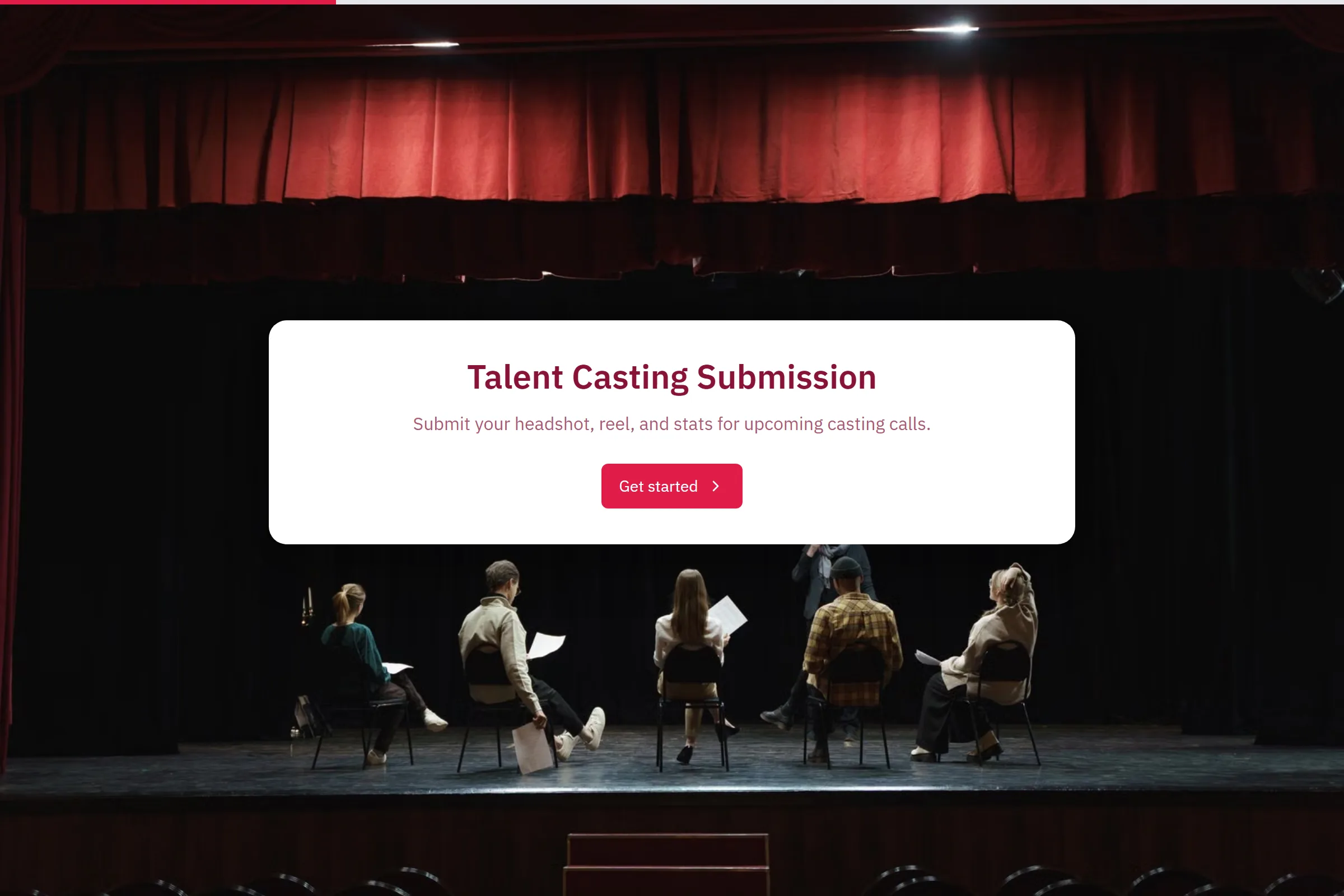 Talent Casting Submission template preview