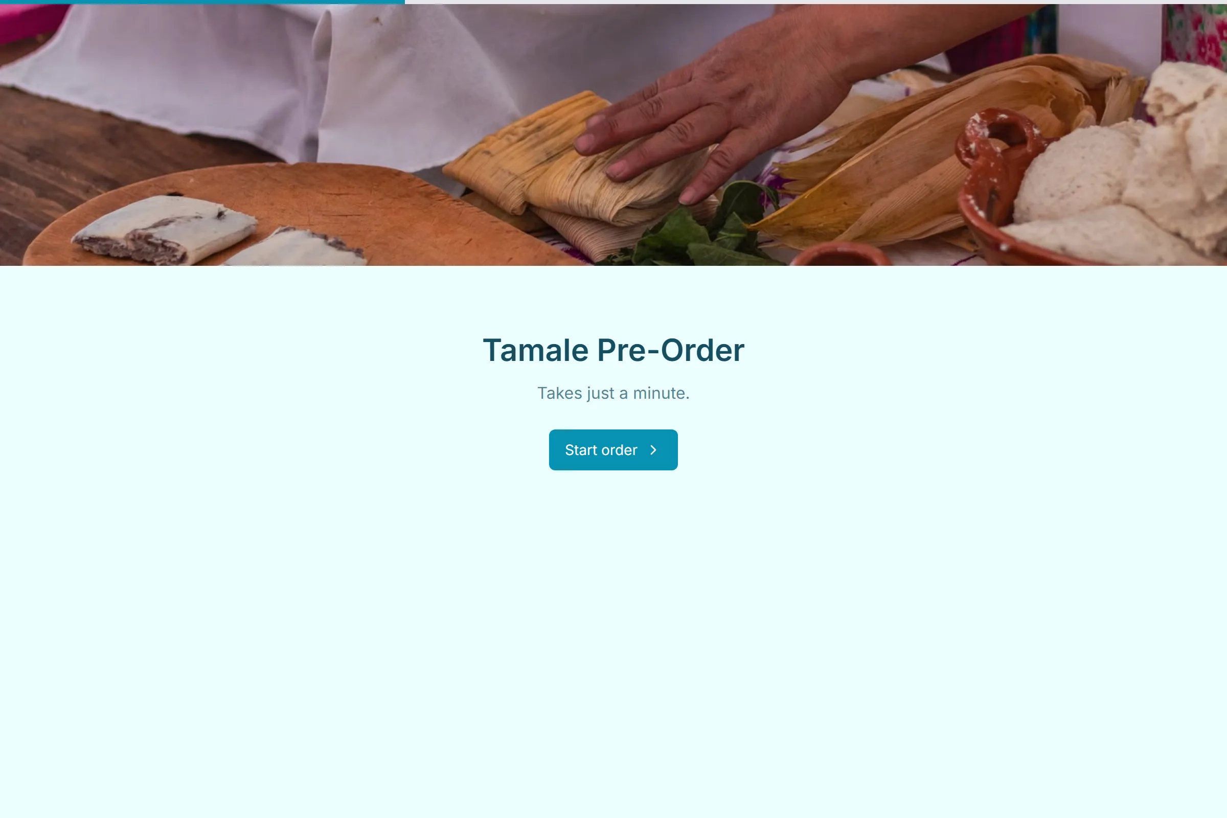 Tamale Pre-Order template preview