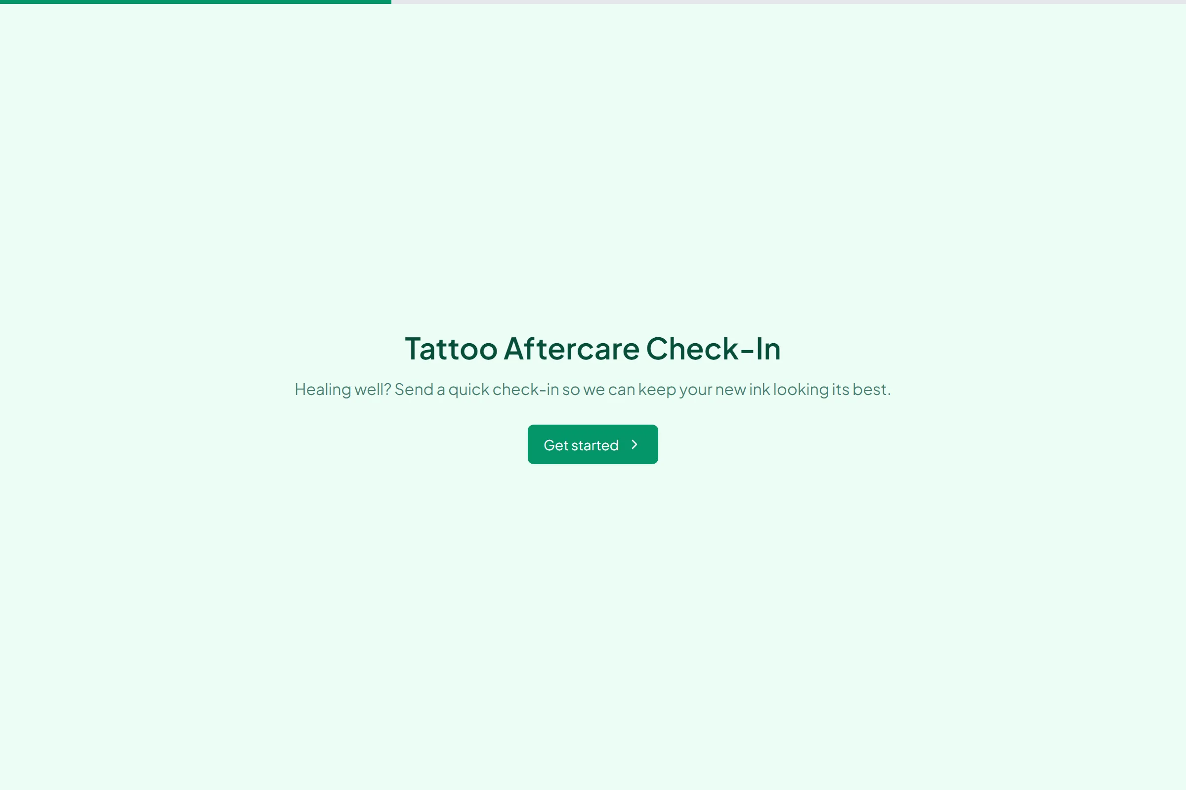 Tattoo Aftercare Check-In template preview