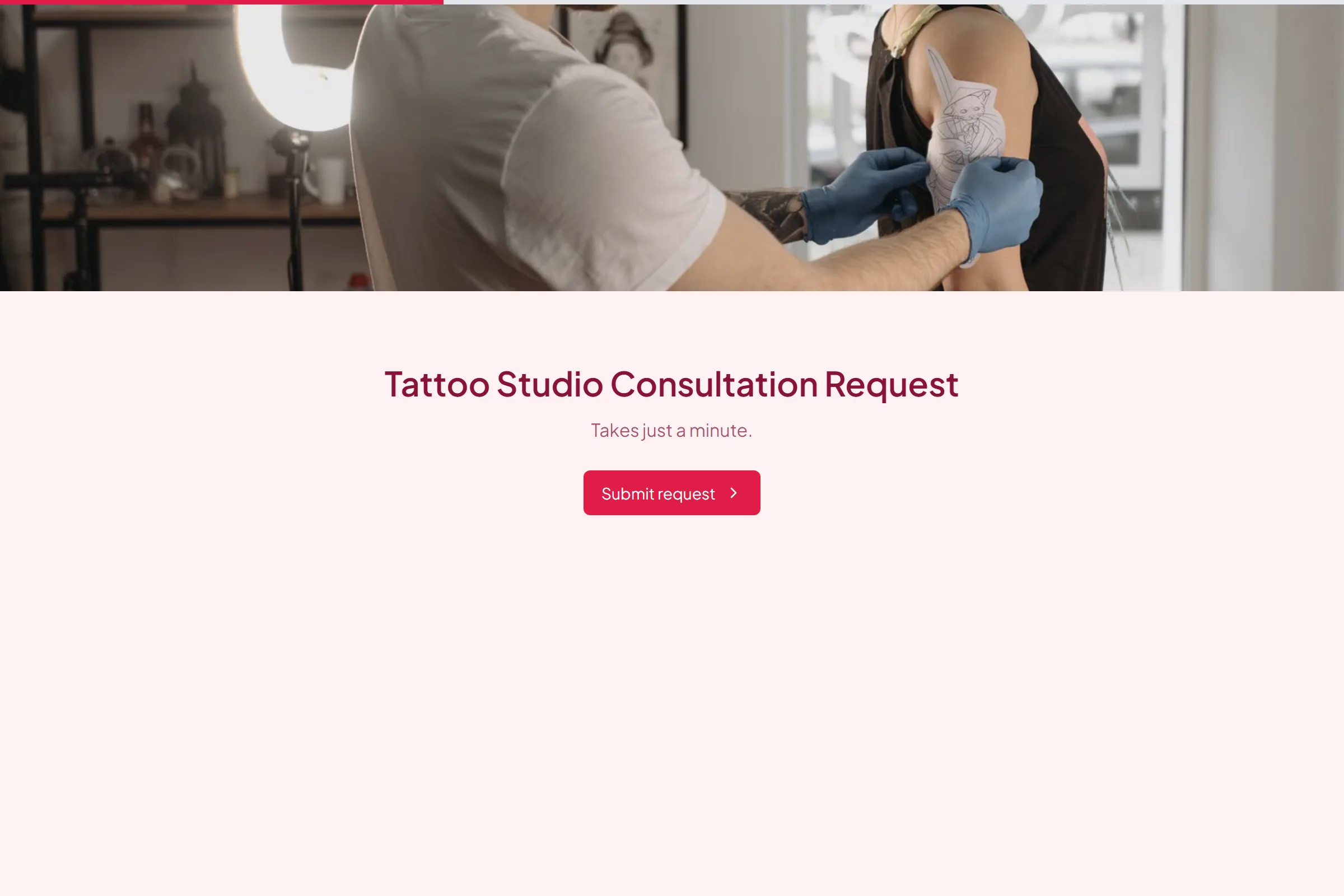 Tattoo Studio Consultation Request template preview