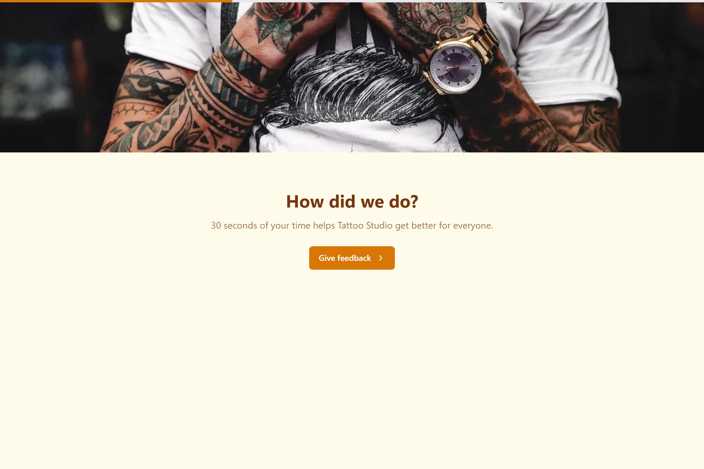 Tattoo Studio Quick Feedback template preview