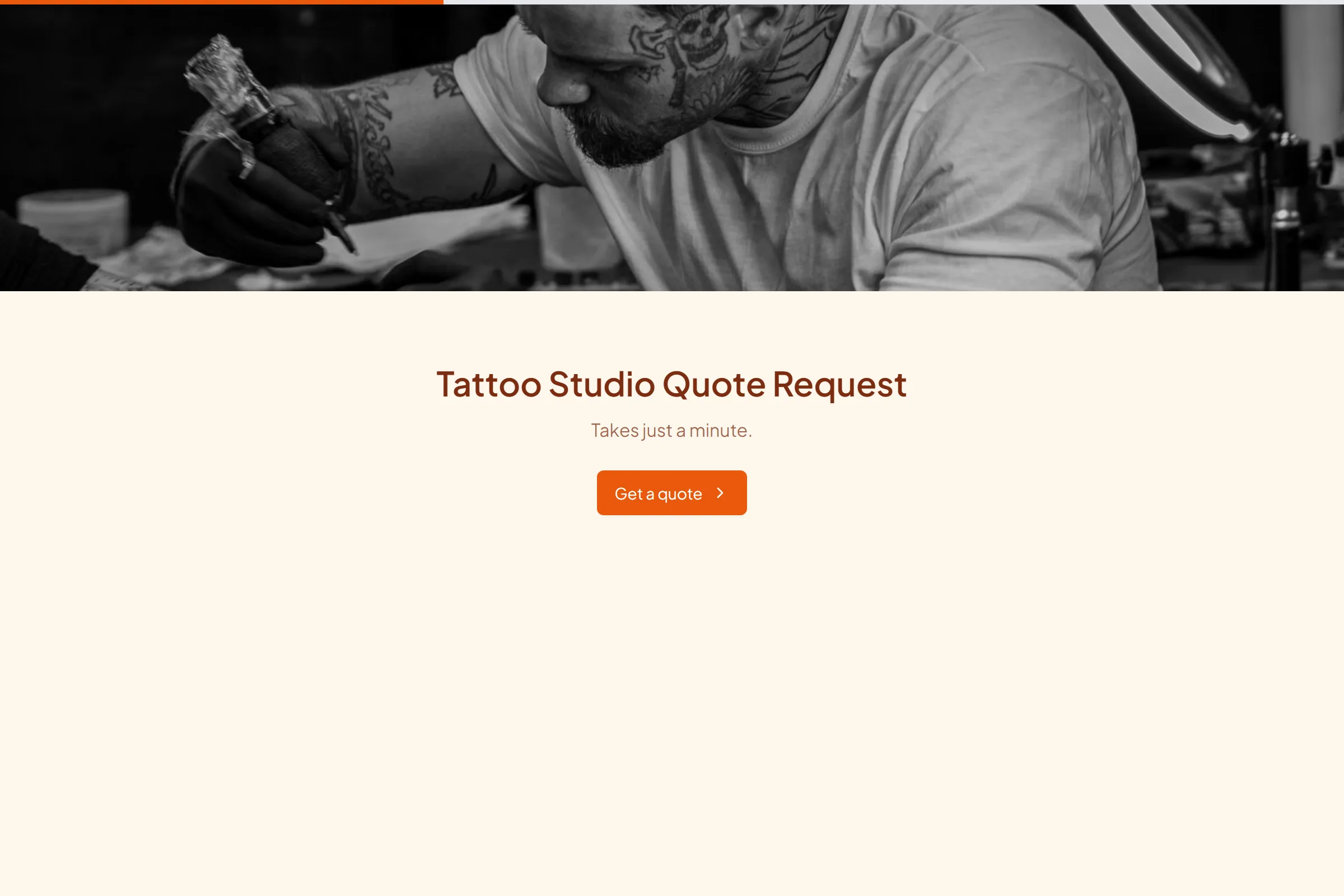 Tattoo Studio Quote Request template preview