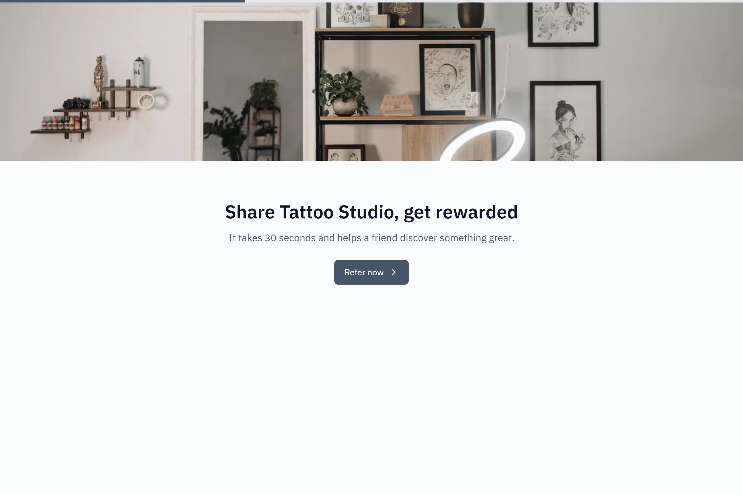 Tattoo Studio Referral Form template preview