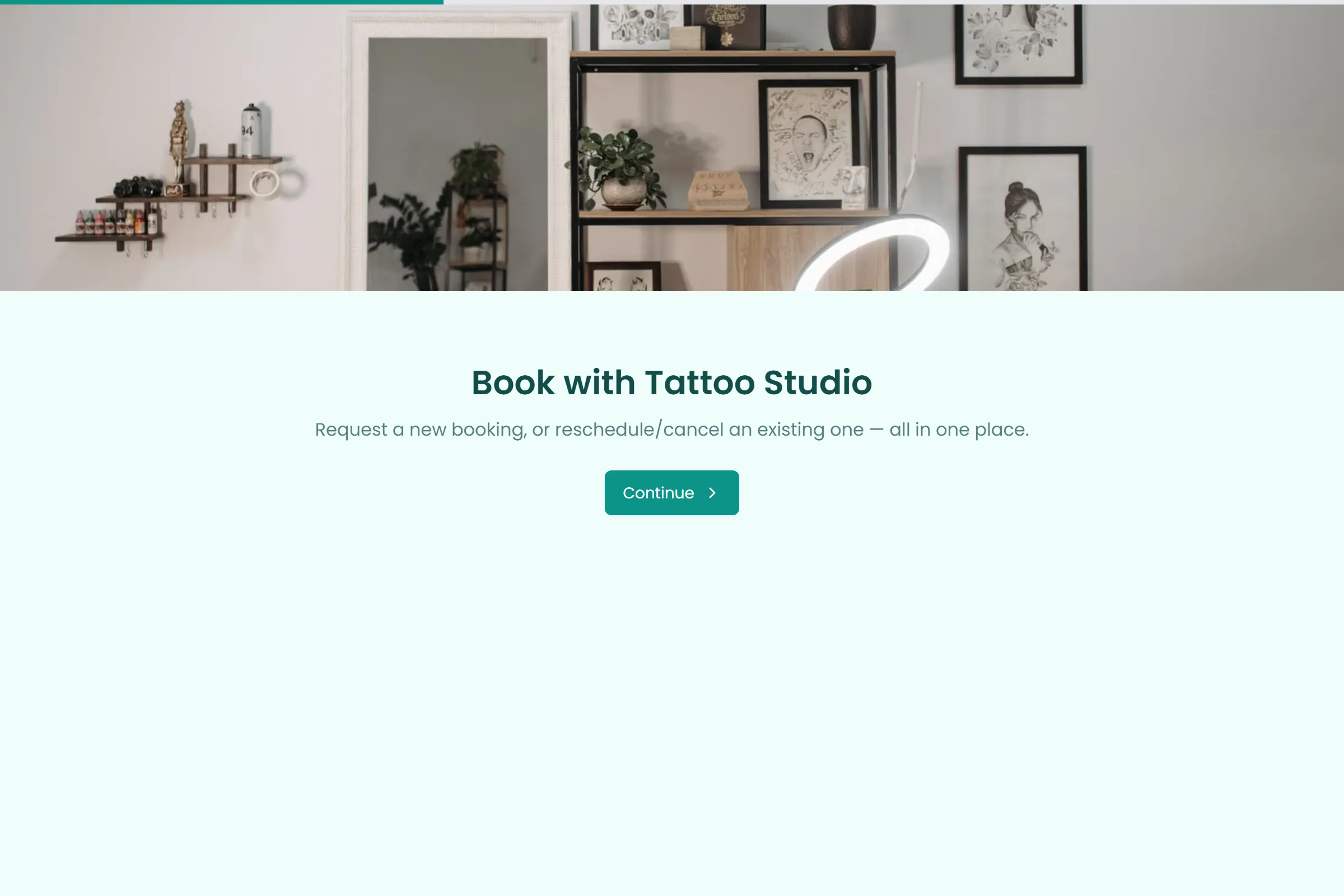 Tattoo Studio Reschedule / Cancel Request template preview