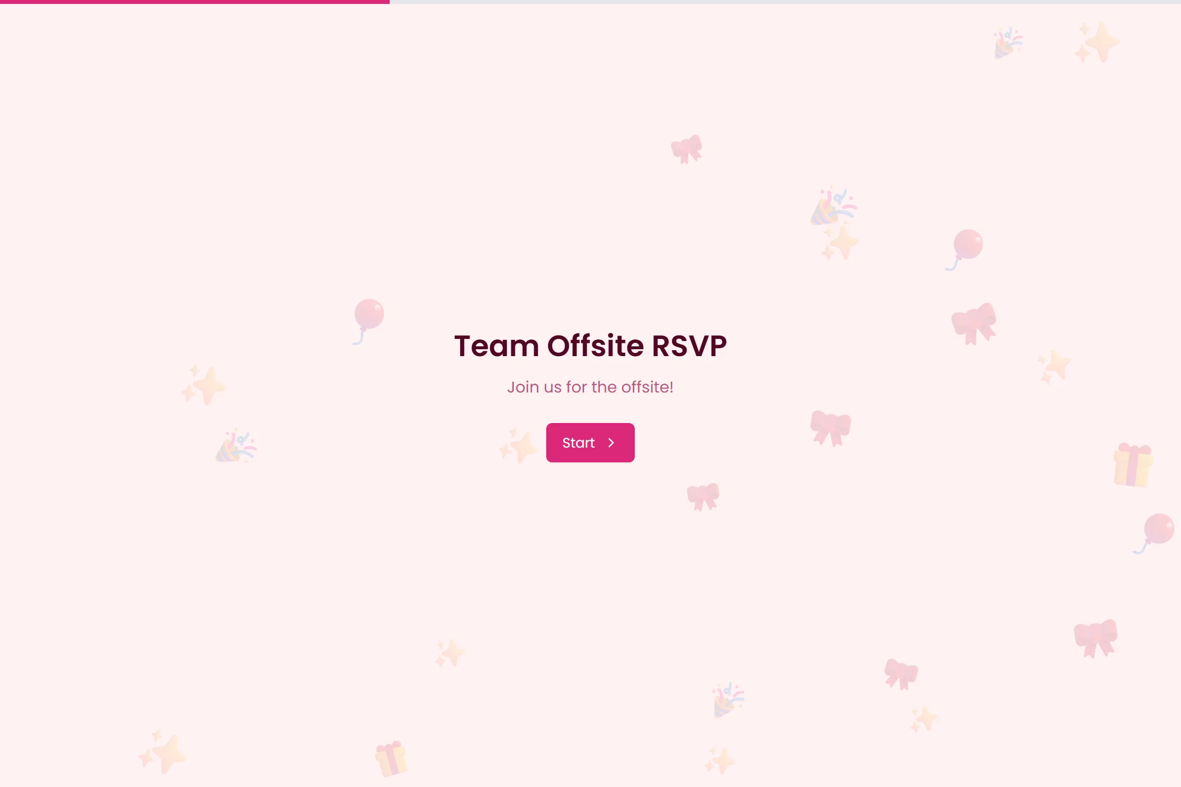 Team Offsite RSVP template preview
