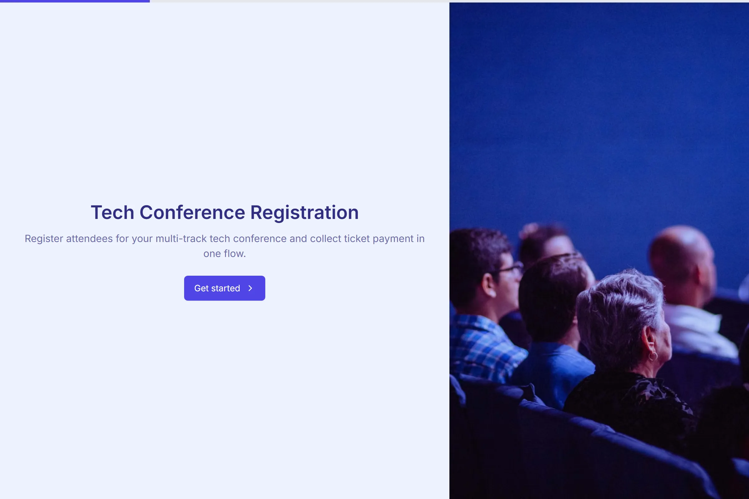 Tech Conference Registration template preview