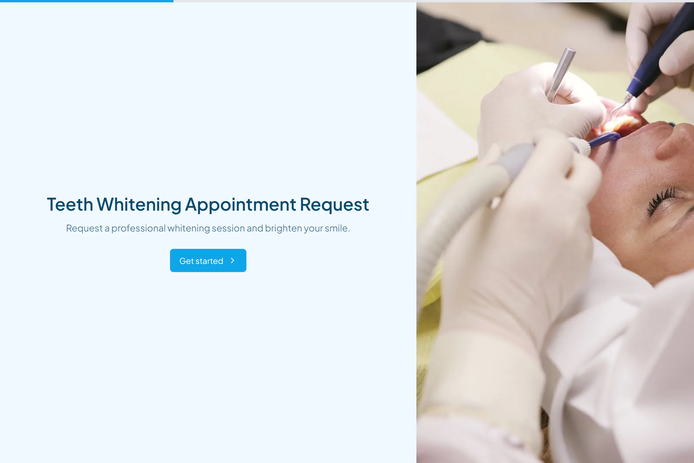 Teeth Whitening Appointment Request template preview