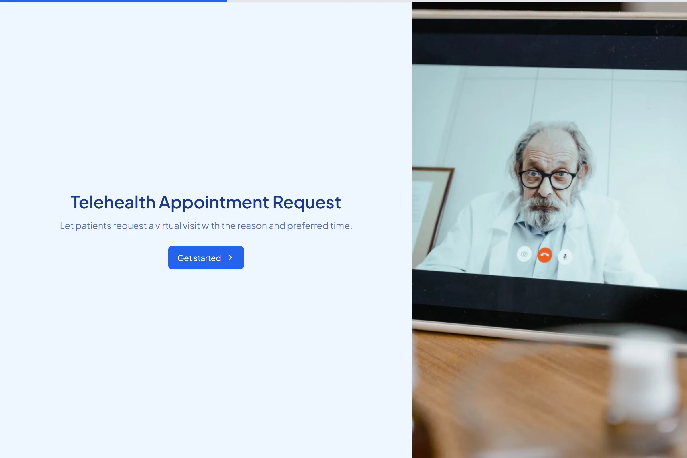 Telehealth Appointment Request template preview