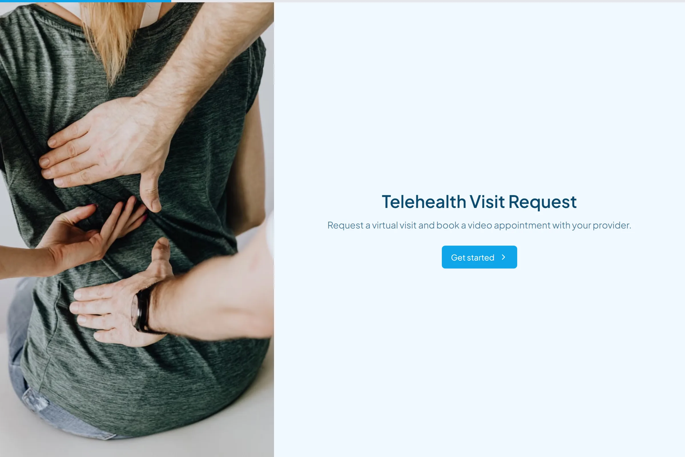 Telehealth Visit Request template preview