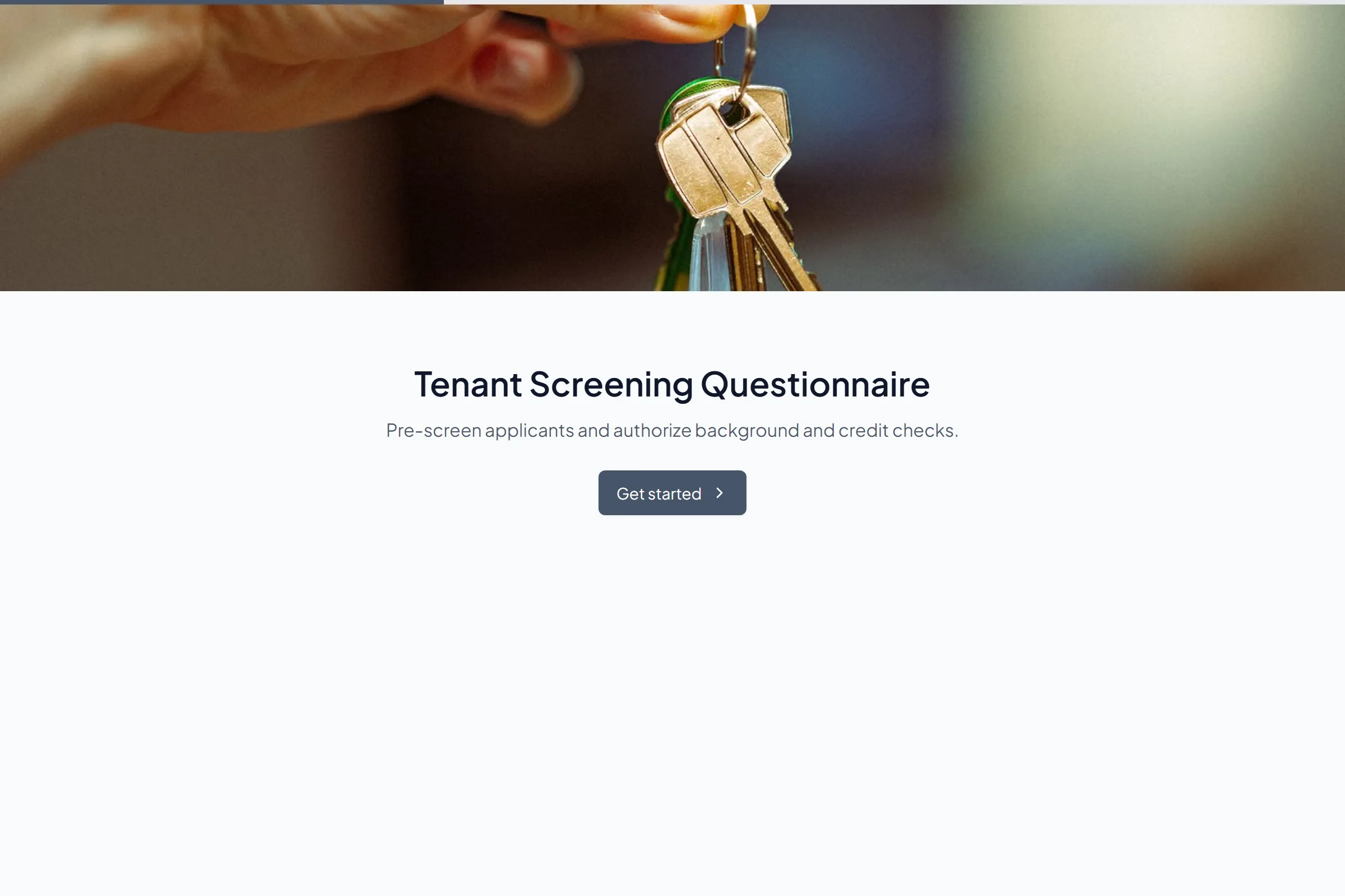 Tenant Screening Questionnaire template preview