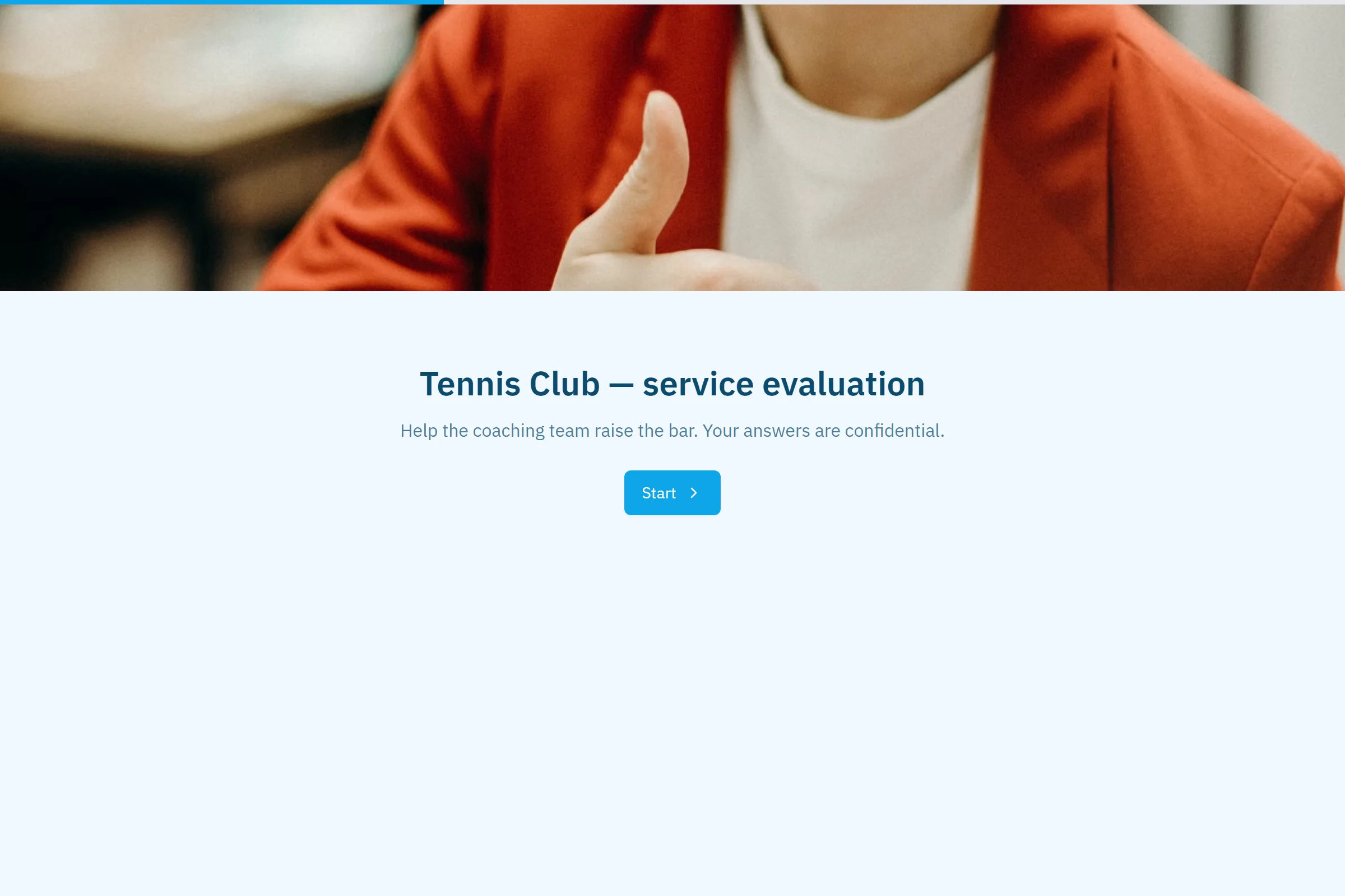Tennis Club Service Evaluation template preview