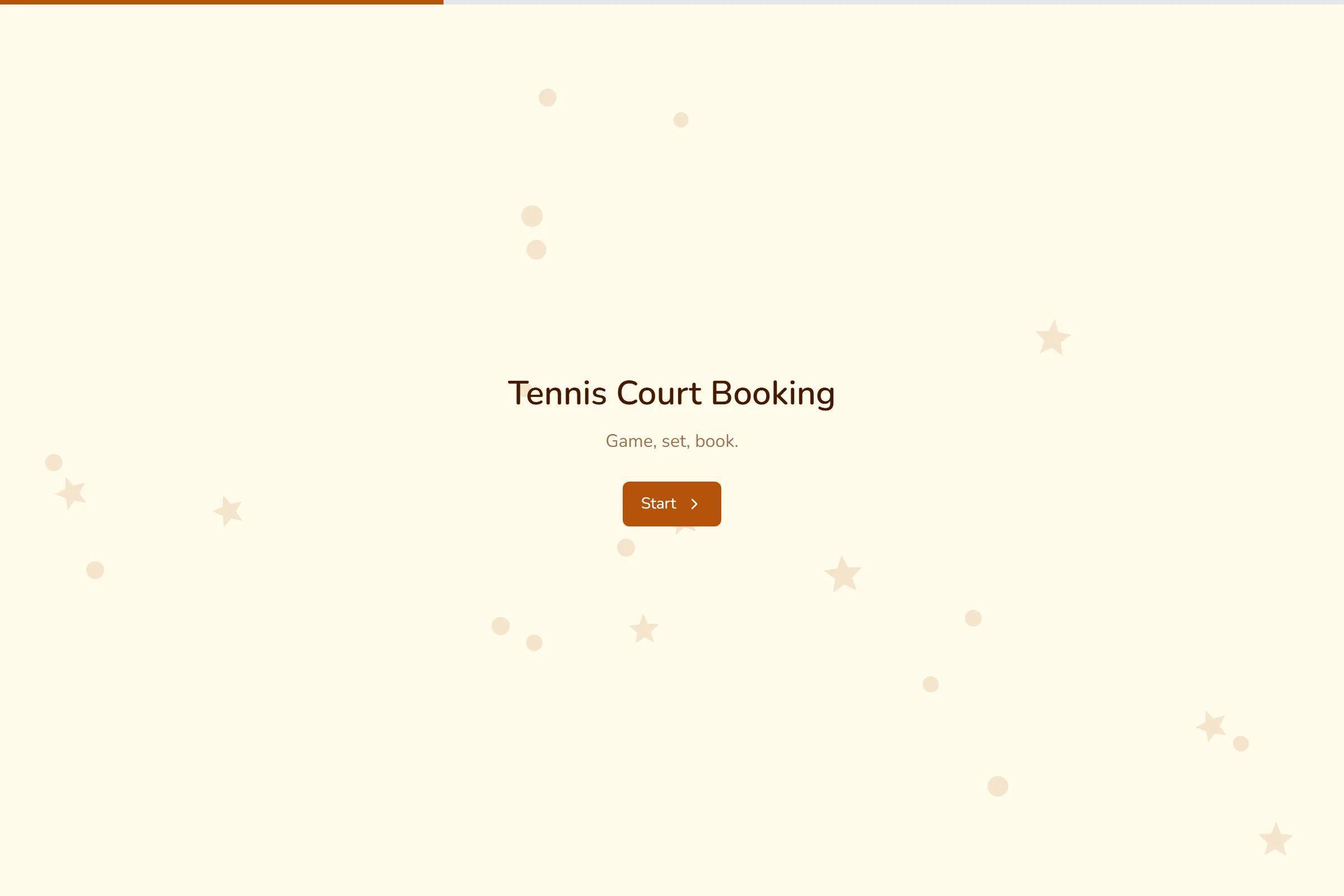 Tennis Court Booking template preview