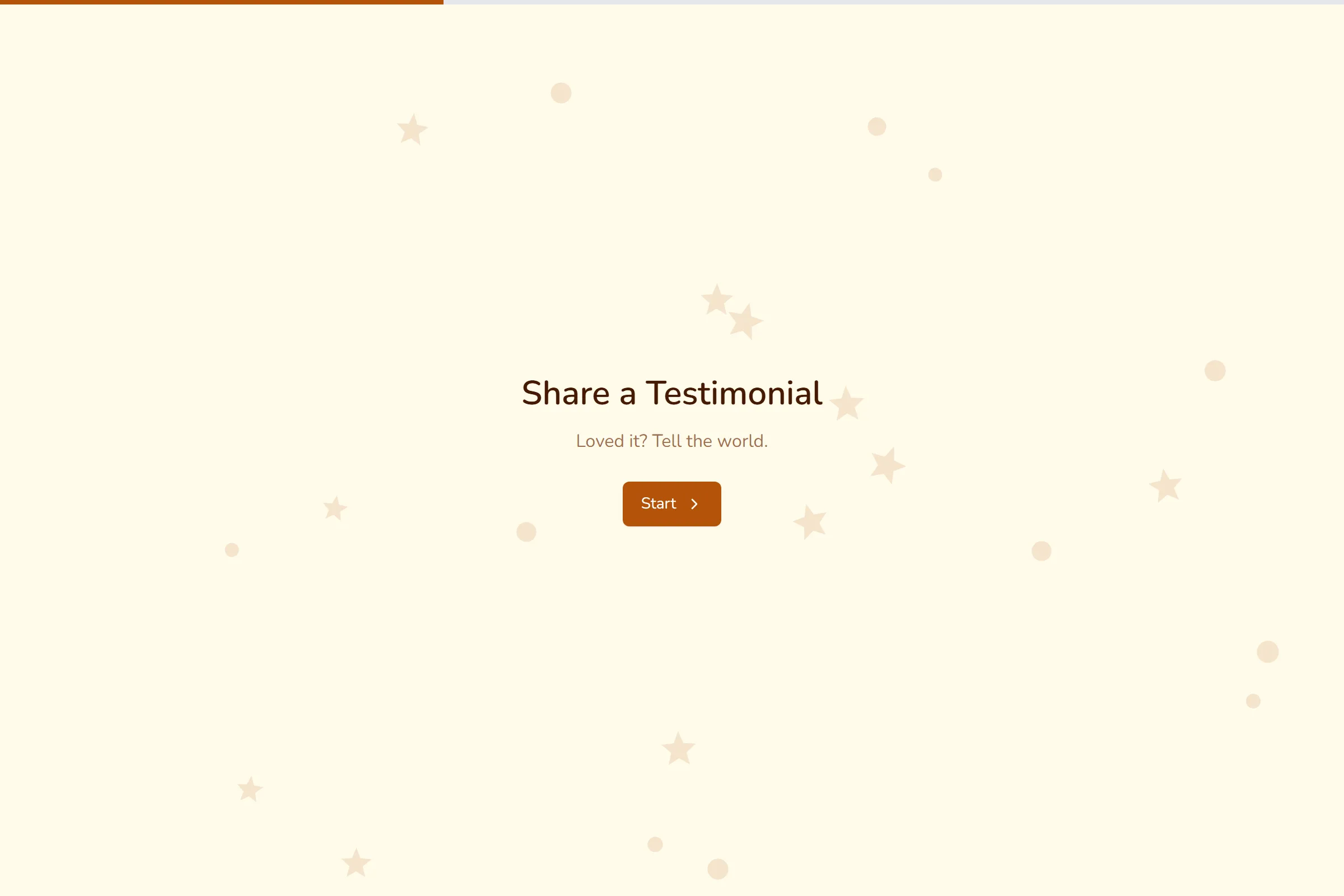 Share a Testimonial template preview