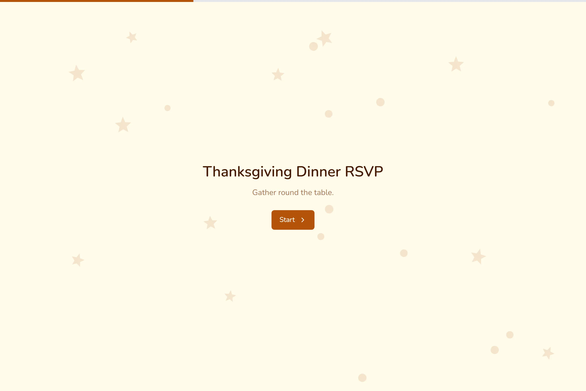 Thanksgiving Dinner RSVP template preview