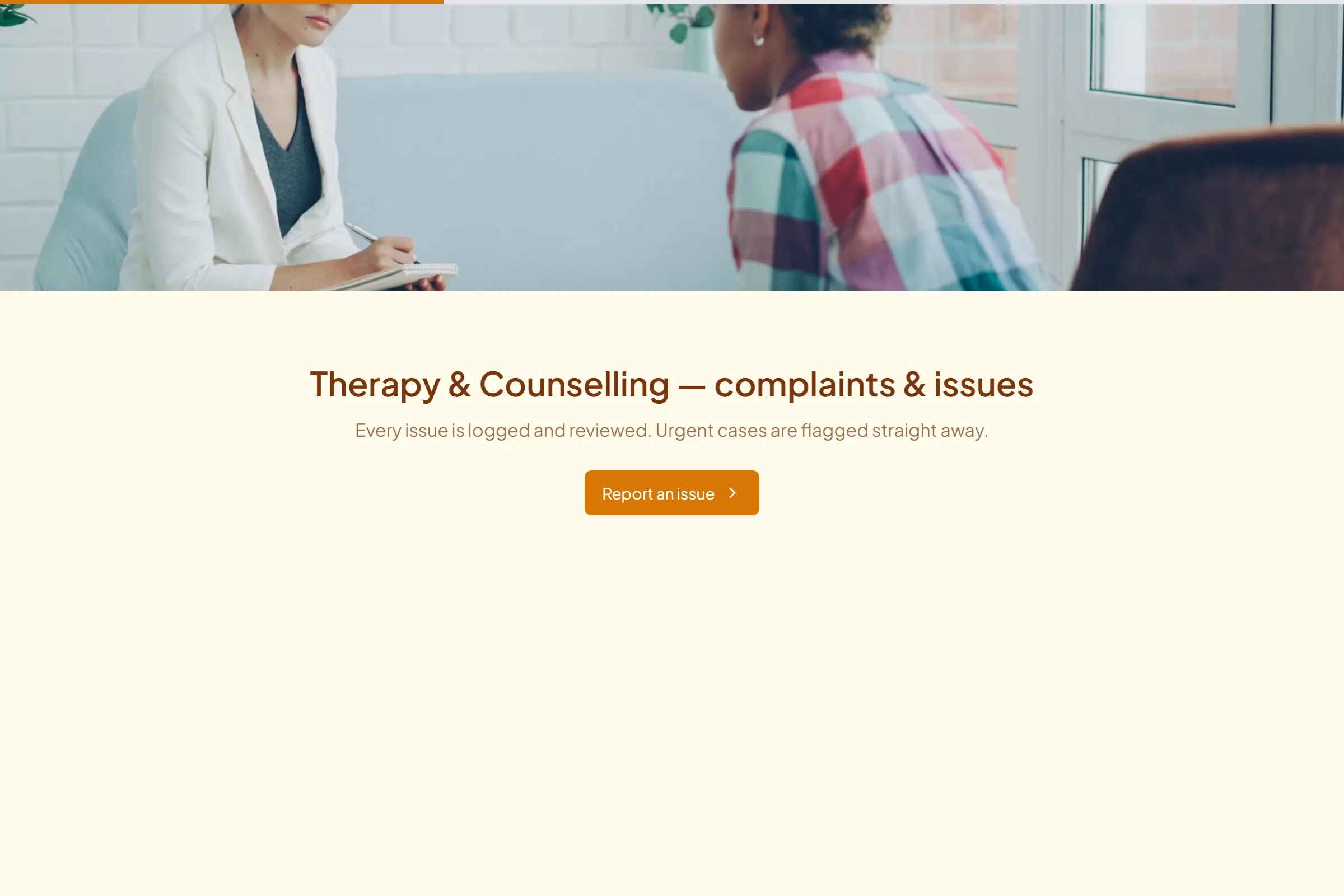 Therapy & Counselling Complaint / Issue Form template preview