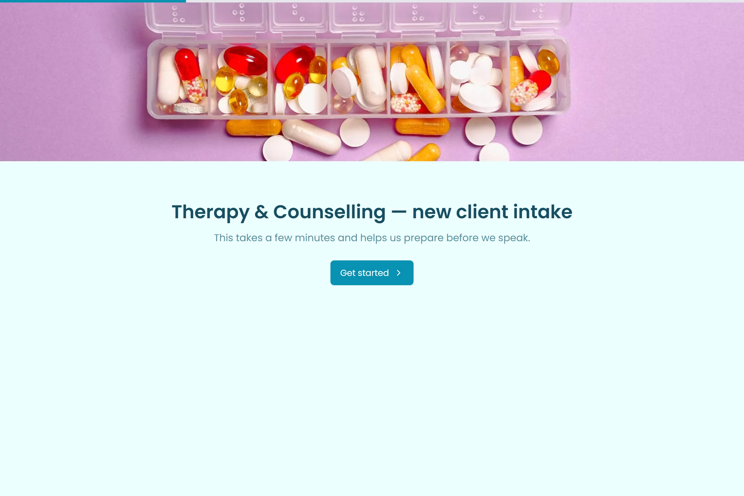 Therapy & Counselling New Client Intake template preview