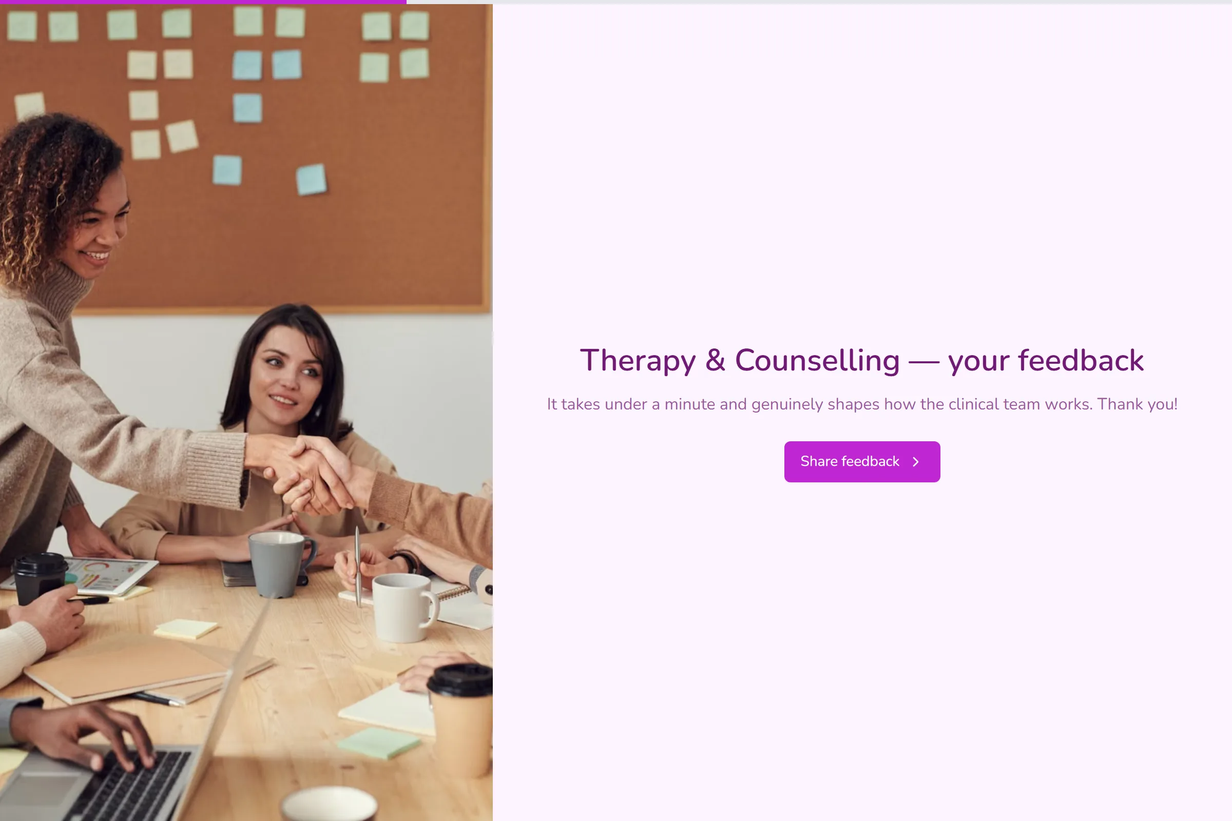 Therapy & Counselling Satisfaction Survey template preview