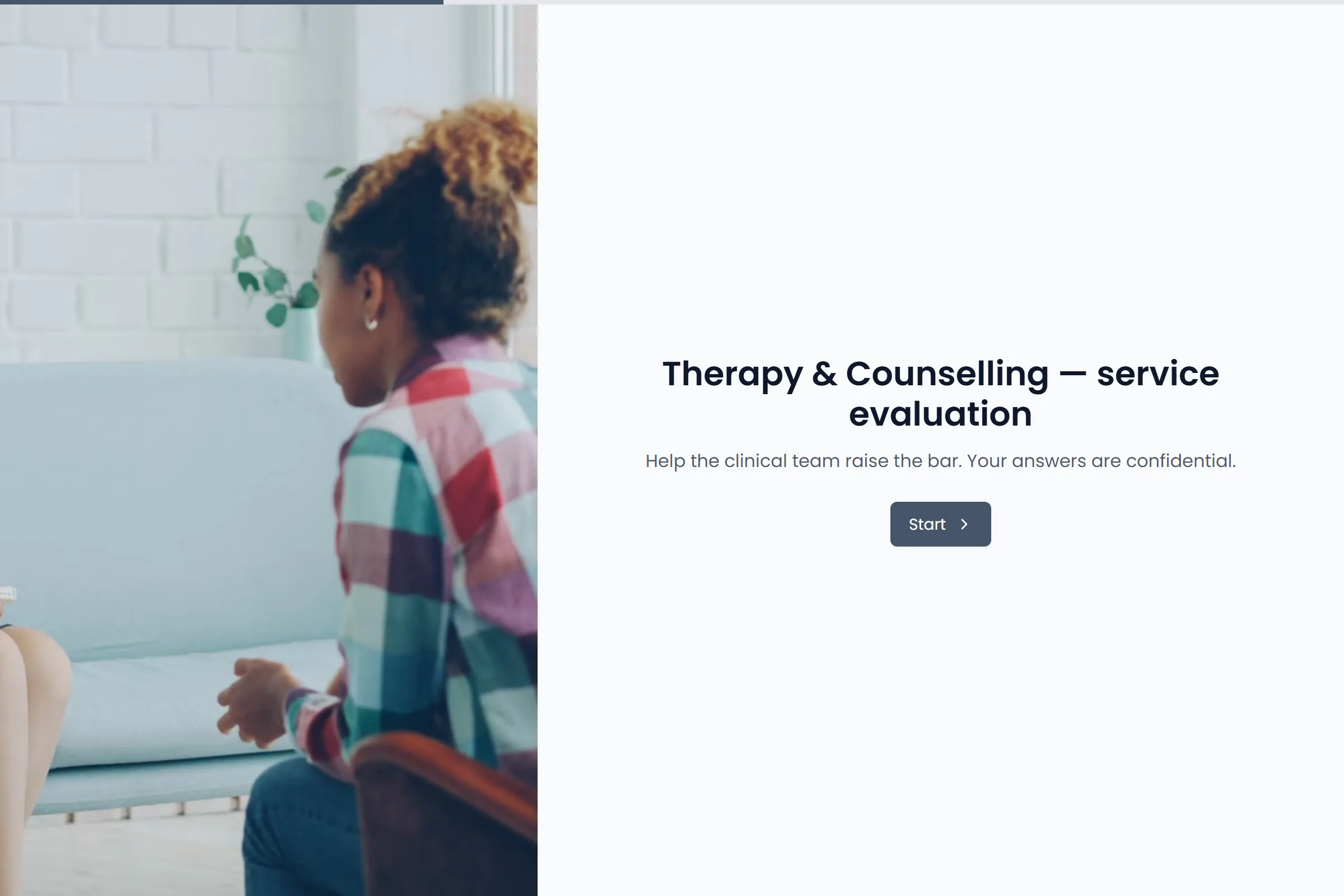Therapy & Counselling Service Evaluation template preview