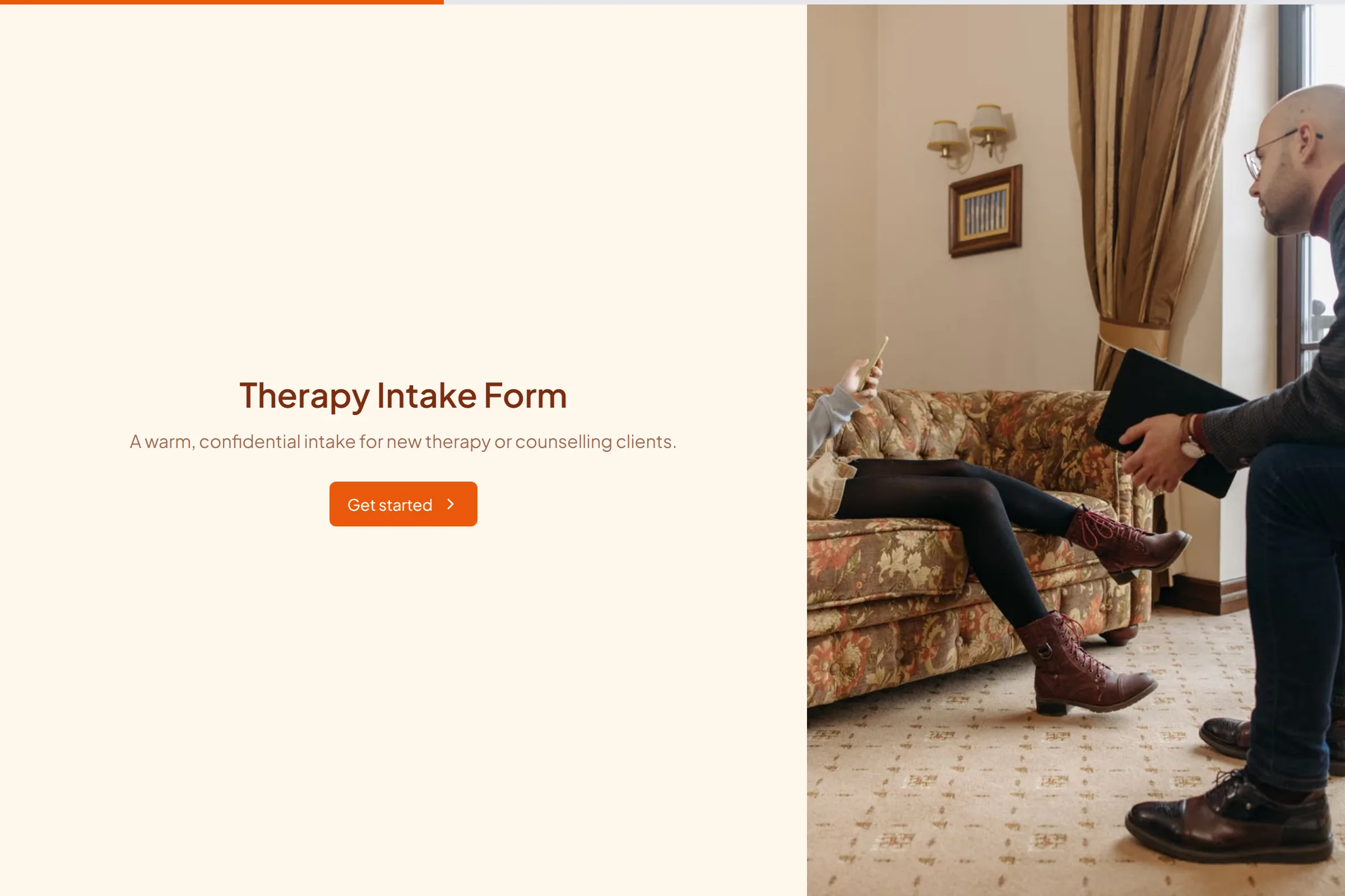 Therapy Intake Form template preview