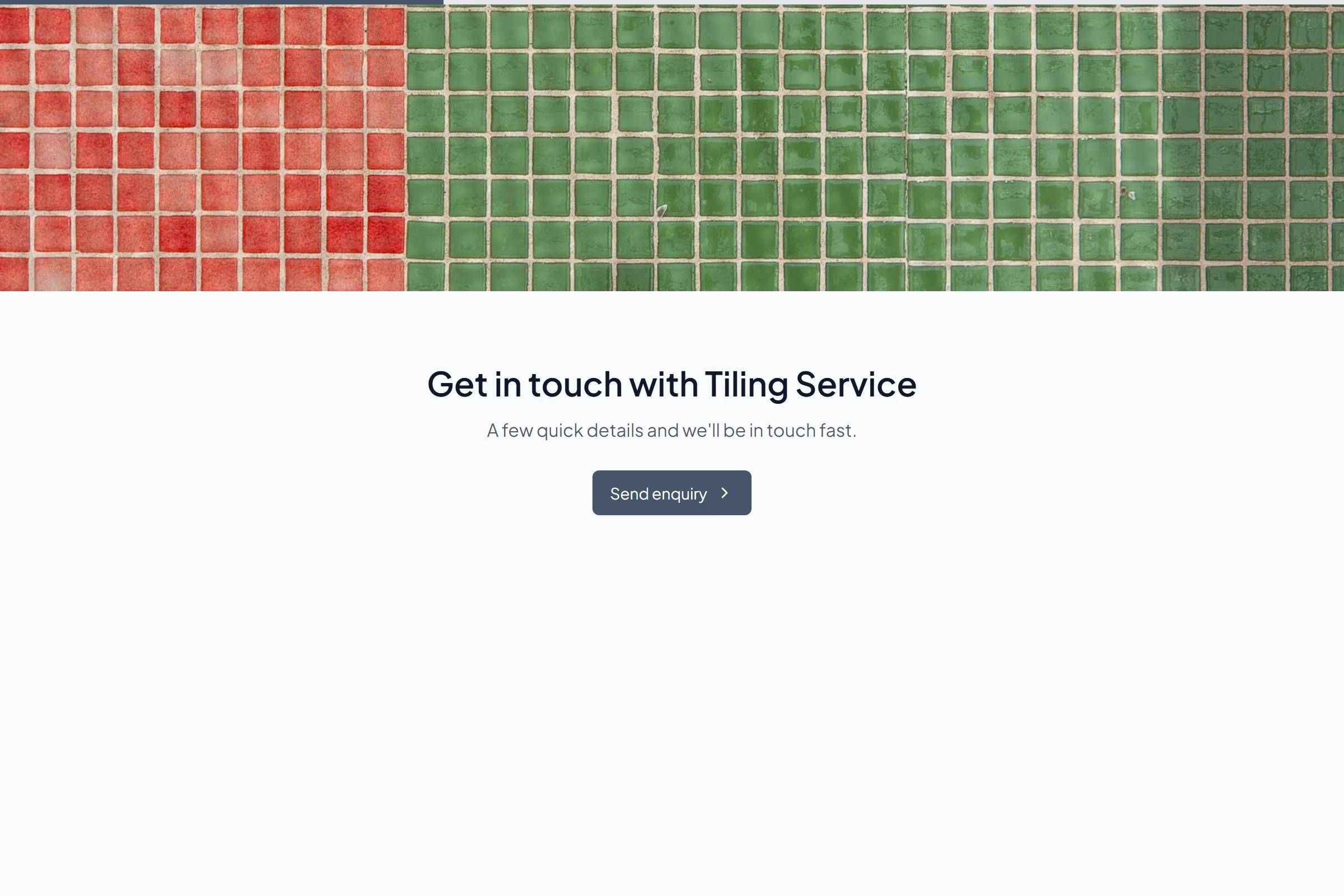 Tiling Service Enquiry template preview