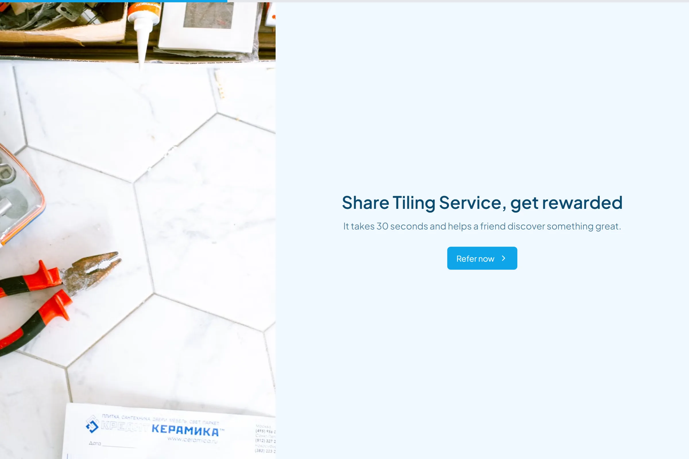 Tiling Service Referral Form template preview